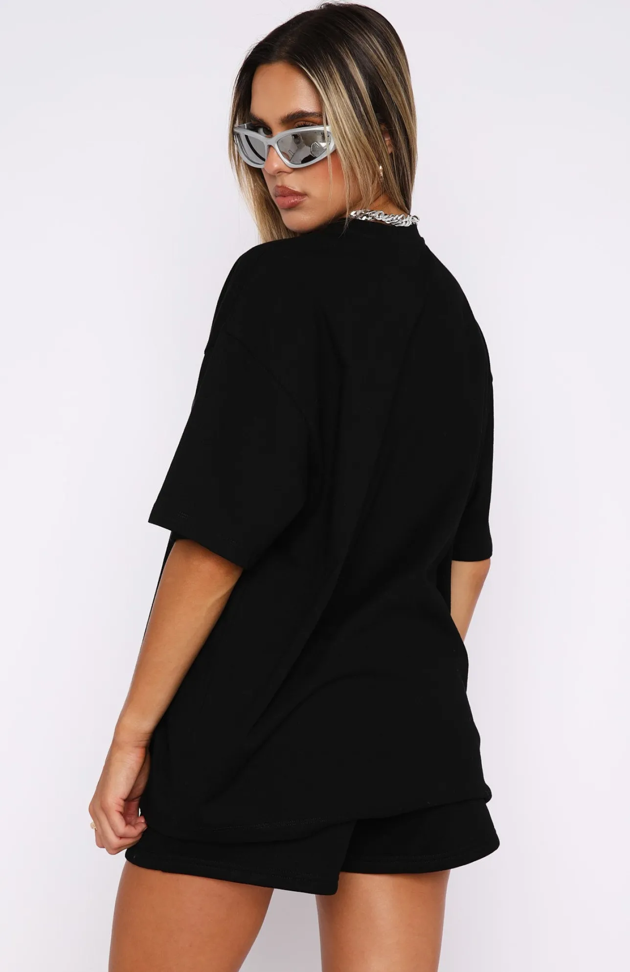 White Fox Boutique Offstage Lounge Shorts Onyx black Best Sale