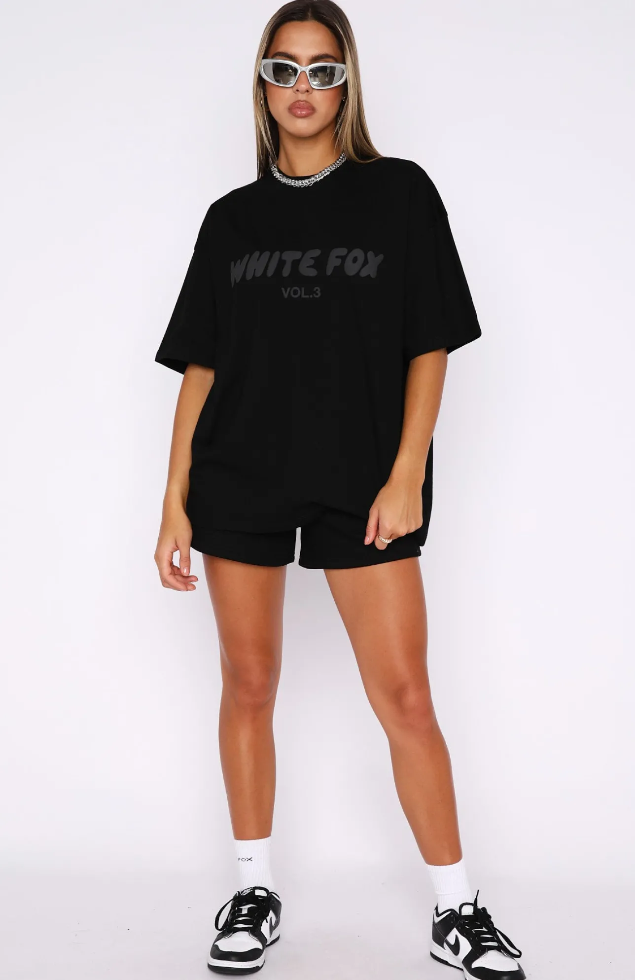 White Fox Boutique Offstage Lounge Shorts Onyx black Best Sale