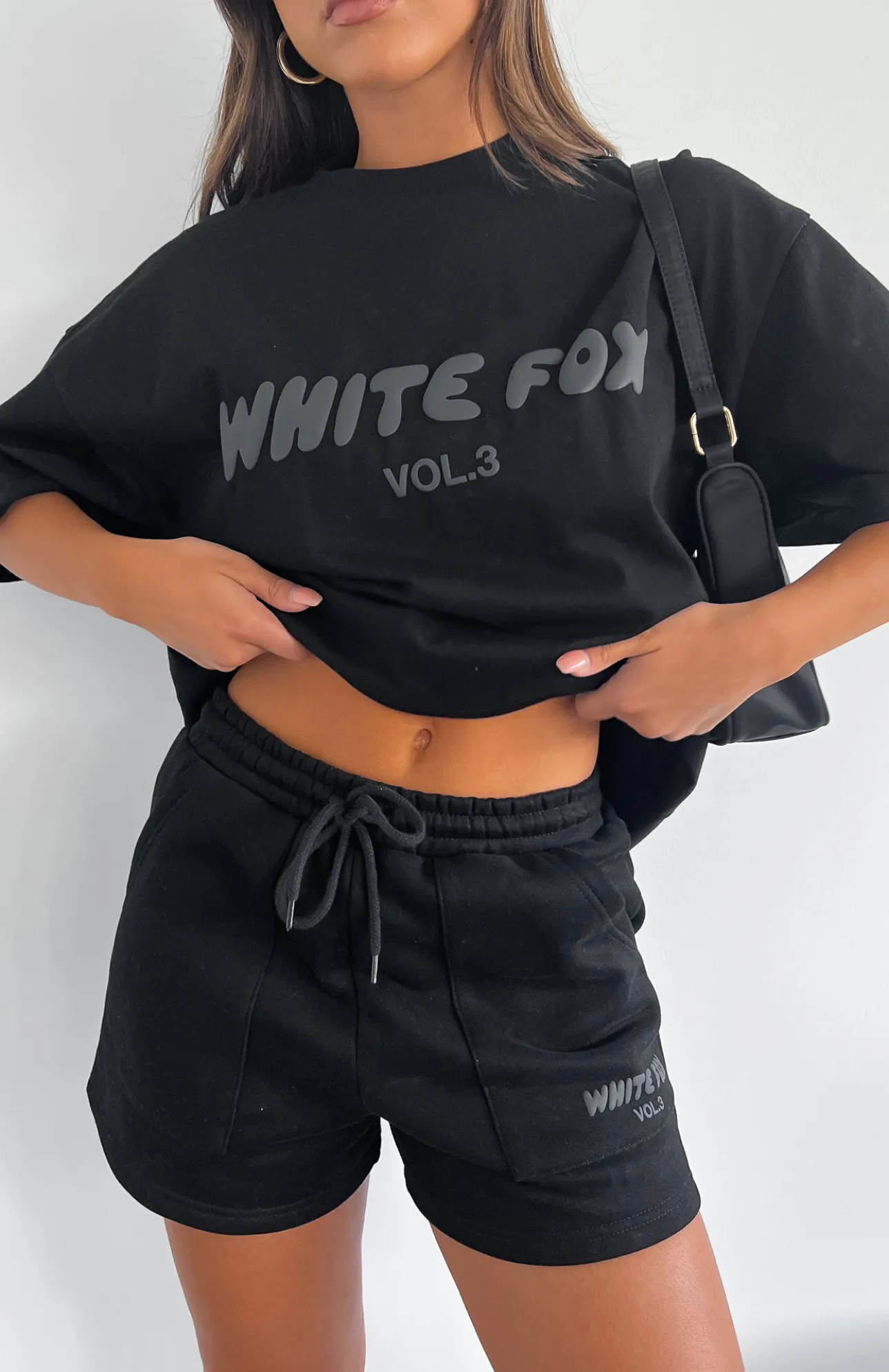 White Fox Boutique Offstage Lounge Shorts Onyx black Best Sale