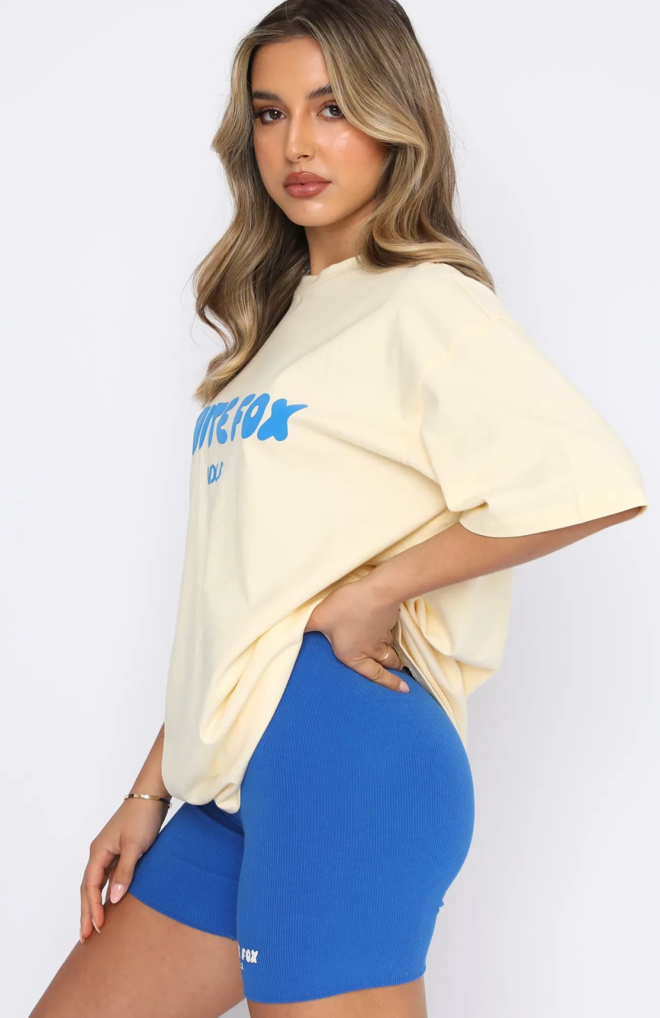 White Fox Boutique Offstage Oversized Tee Buttercream yellow Shop