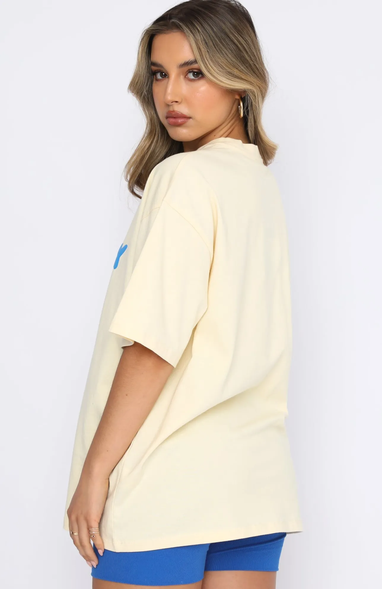 White Fox Boutique Offstage Oversized Tee Buttercream yellow Shop