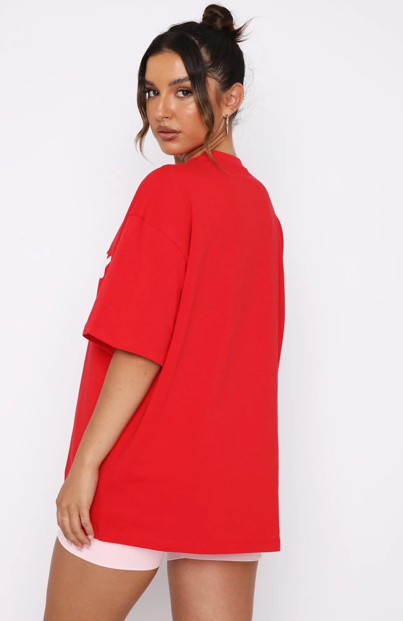 White Fox Boutique Offstage Oversized Tee Cherry red Outlet