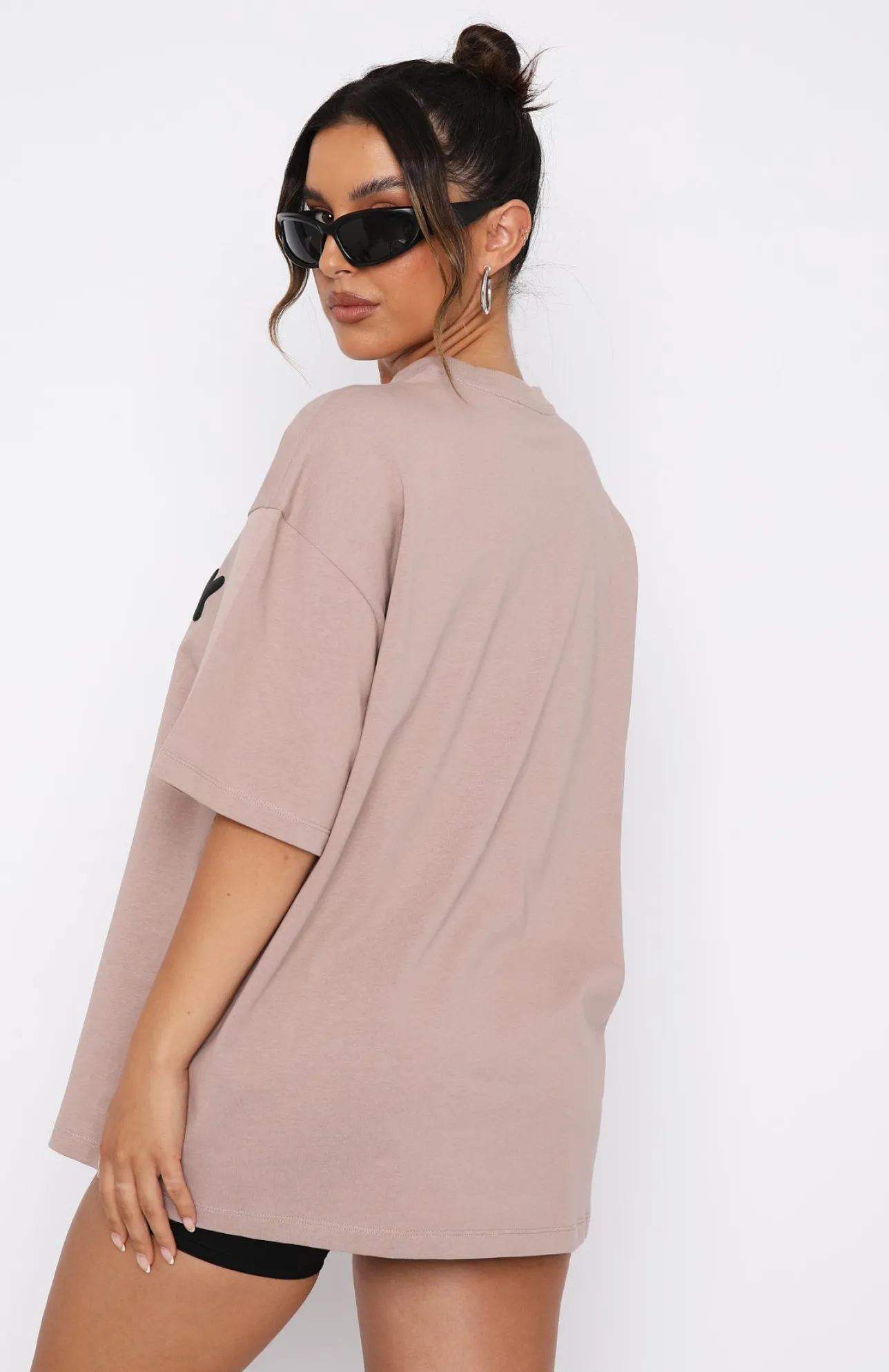 White Fox Boutique Offstage Oversized Tee Cinnamon brown Cheap