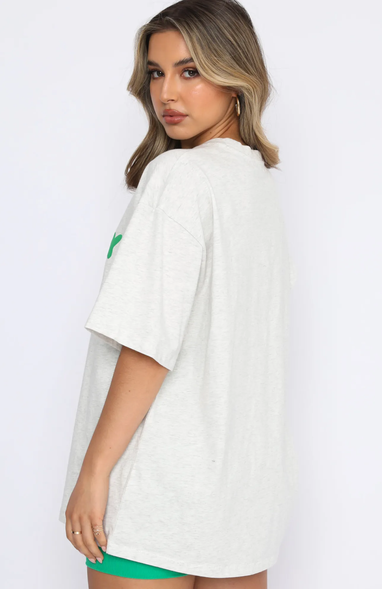 White Fox Boutique Offstage Oversized Tee Glacier grey New
