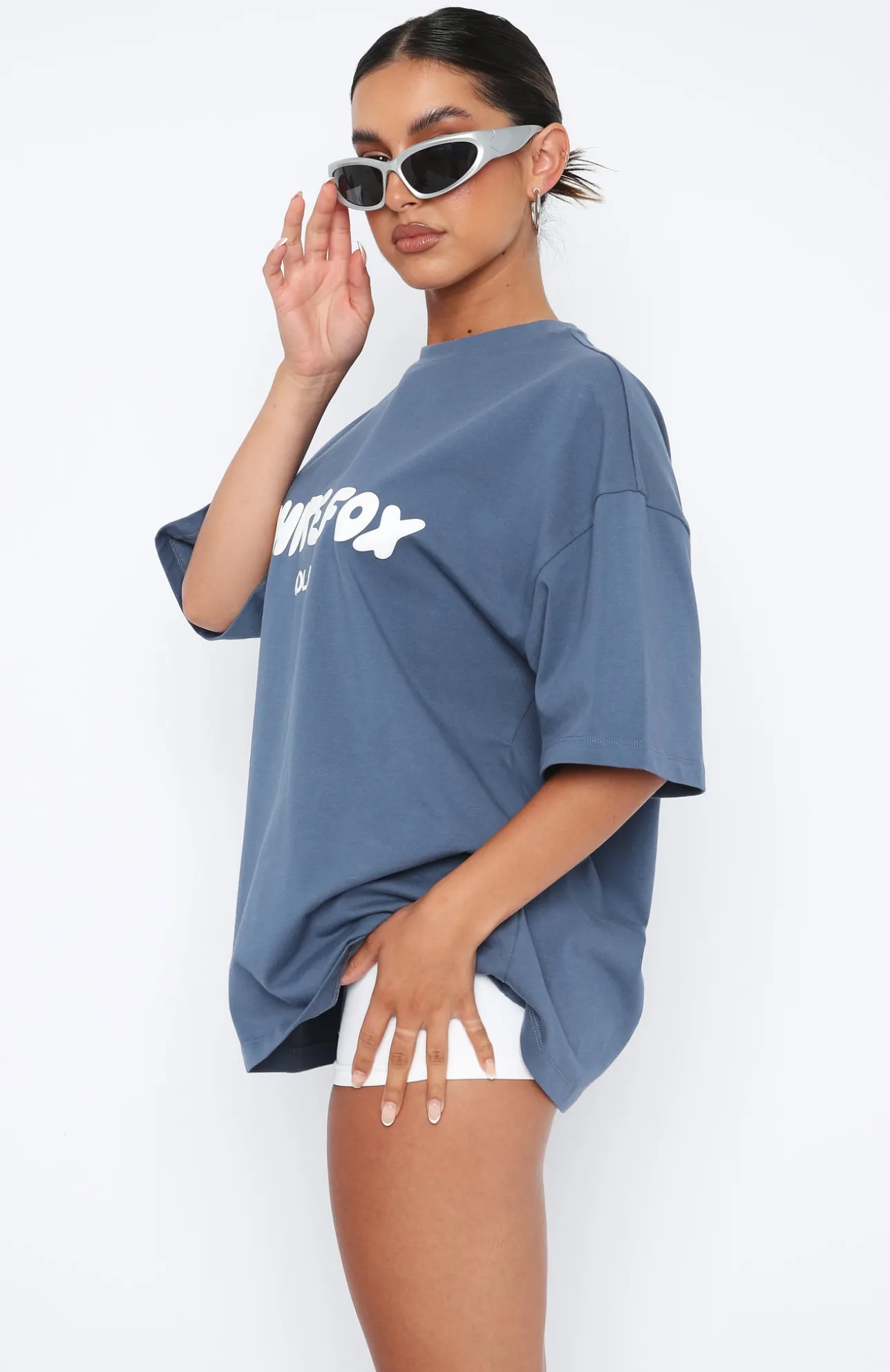 White Fox Boutique Offstage Oversized Tee Ocean blue Best Sale