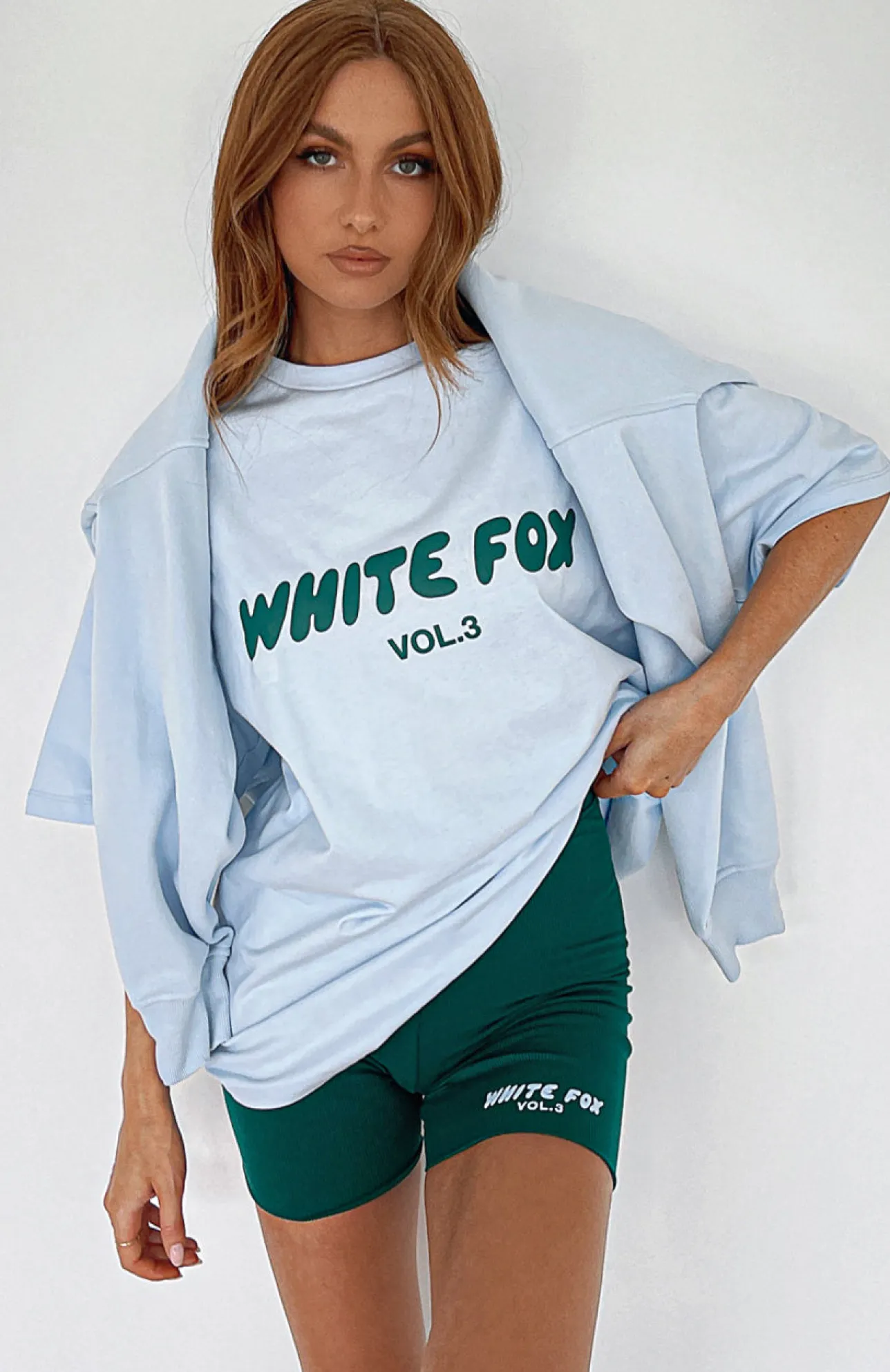 White Fox Boutique Offstage Ribbed Bike Shorts Forest green Store
