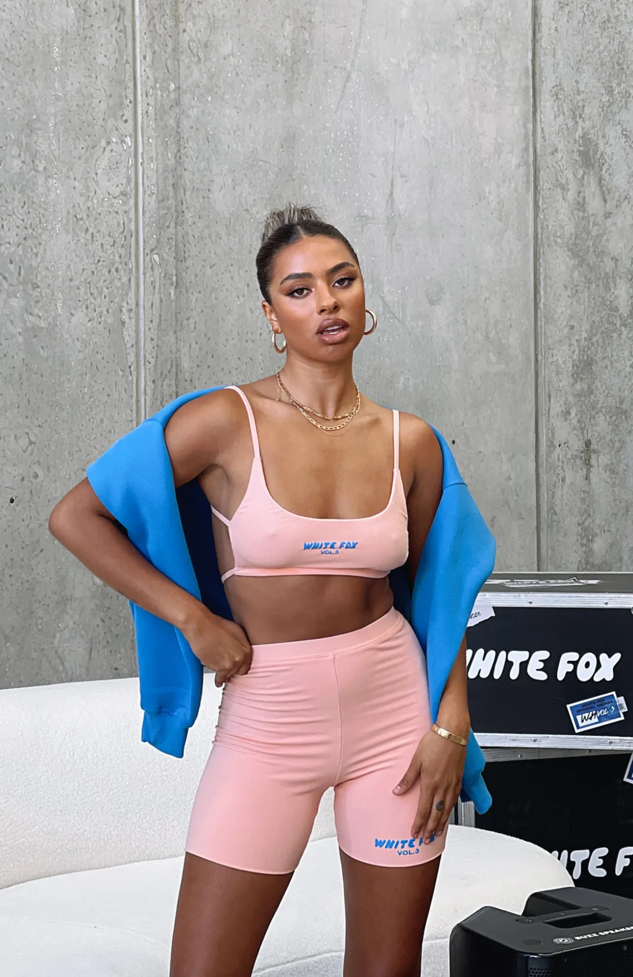 White Fox Boutique Offstage Ribbed Crop Apricot Ice orange Shop