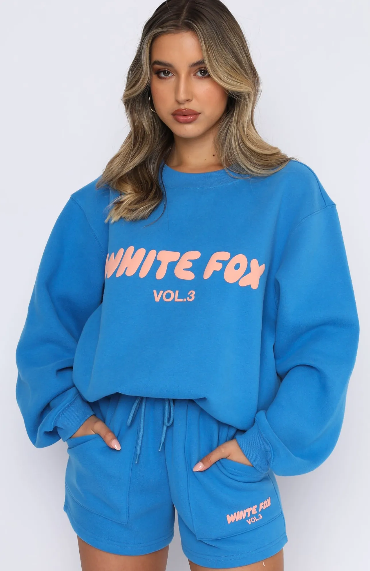 White Fox Boutique Offstage Sweater Azure blue Online