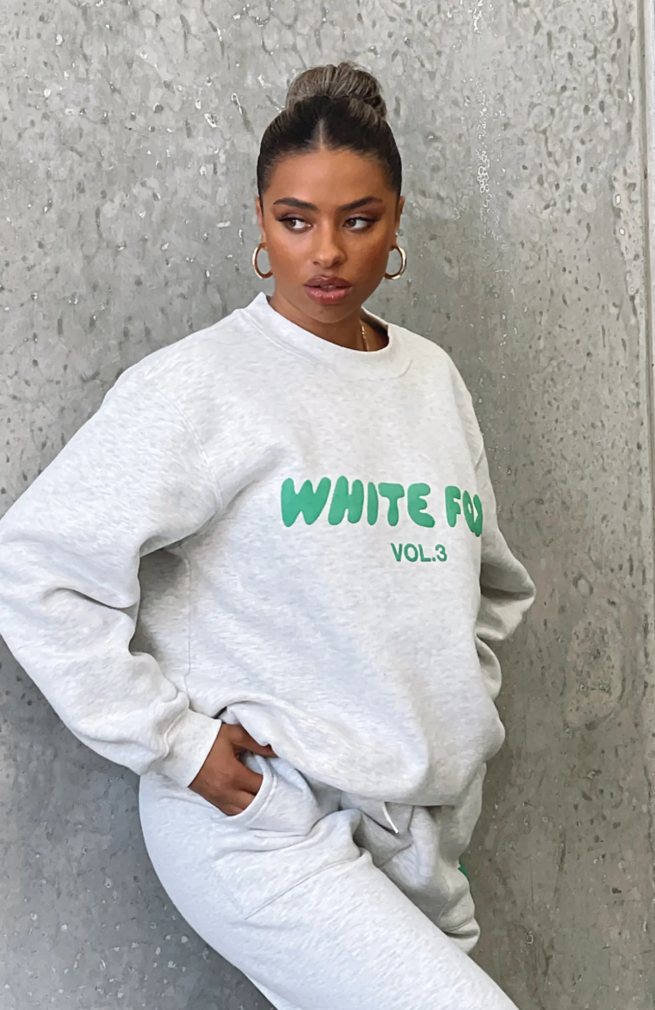 White Fox Boutique Offstage Sweater Glacier grey Online
