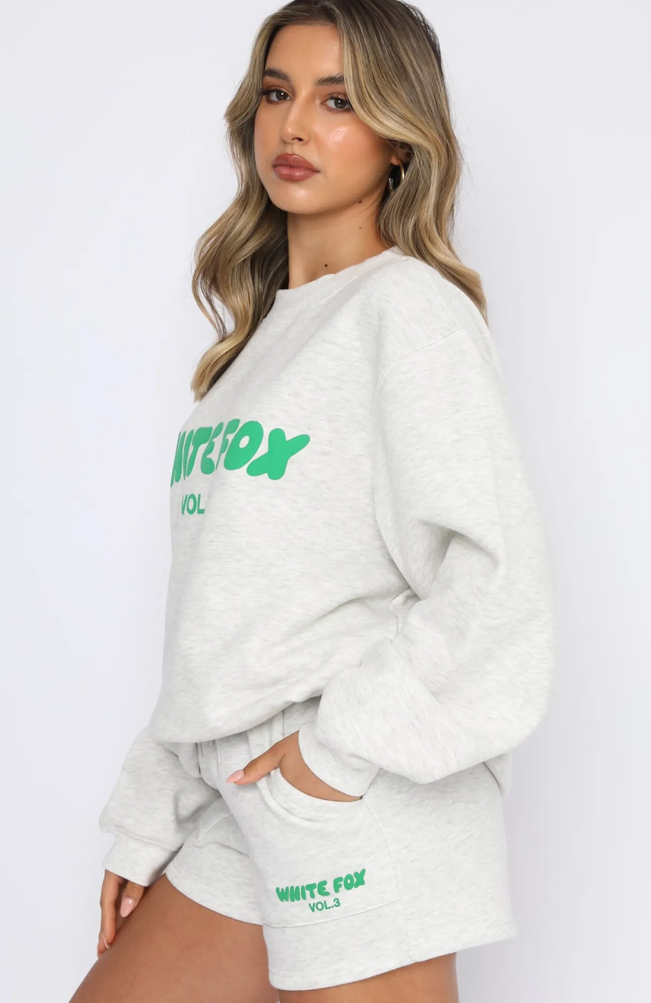 White Fox Boutique Offstage Sweater Glacier grey Online