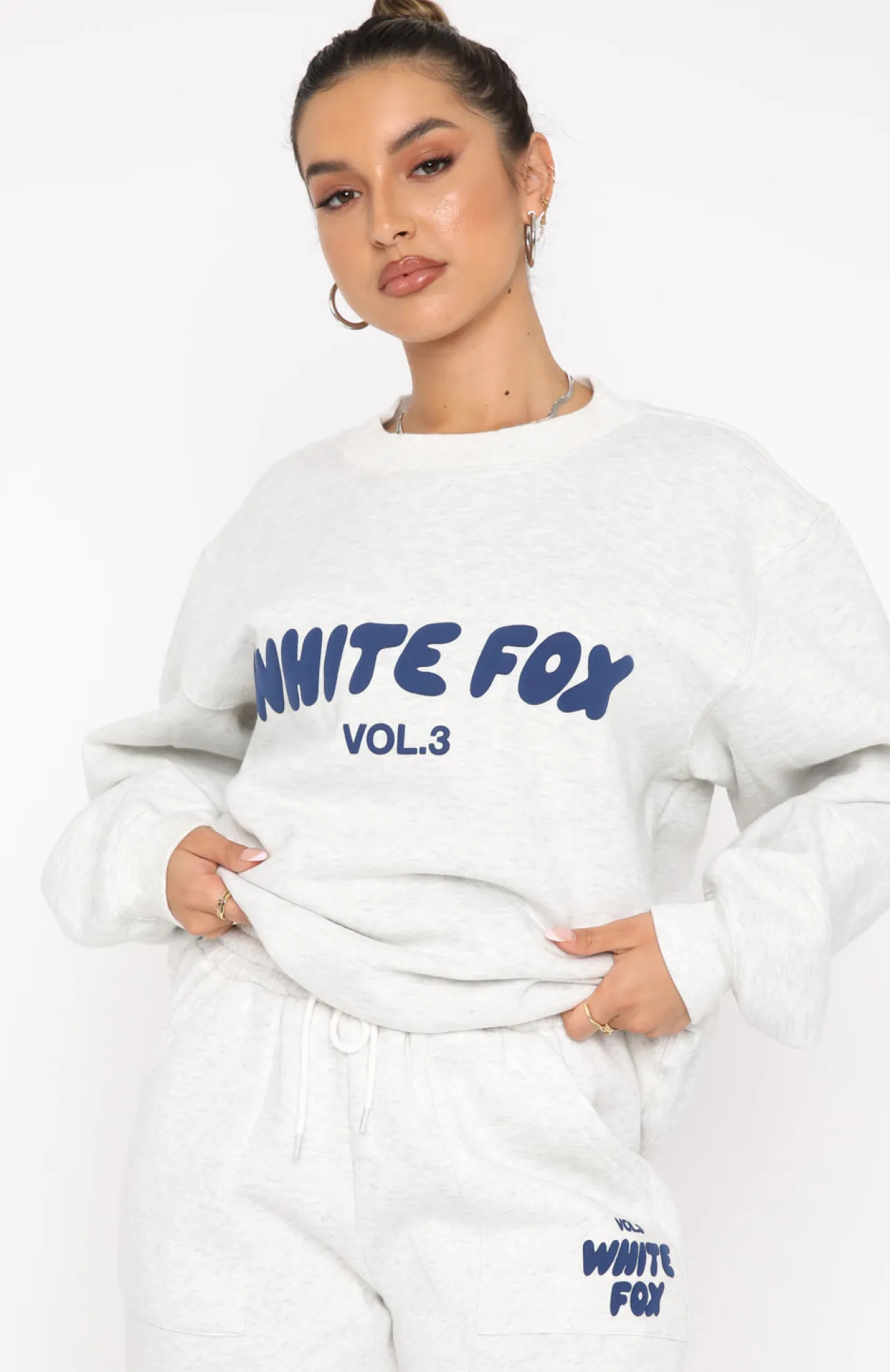 White Fox Boutique Offstage Sweater Mineral grey Shop