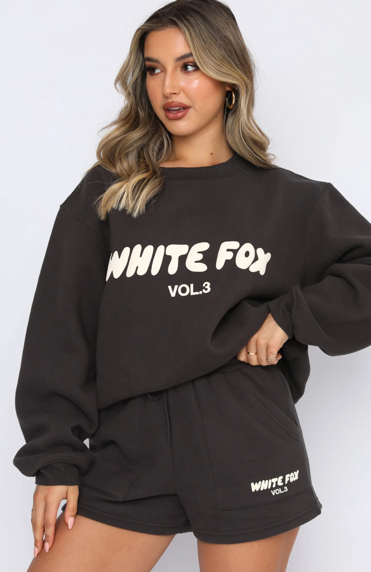 White Fox Boutique Offstage Sweater Shadow grey Outlet