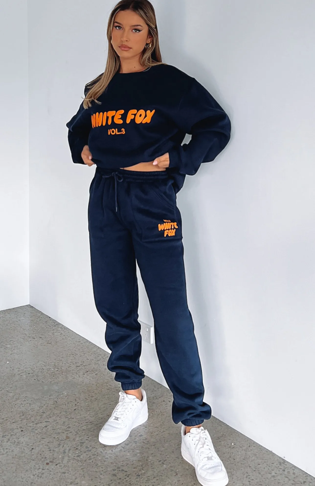 White Fox Boutique Offstage Sweatpants Space Navy blue Best Sale