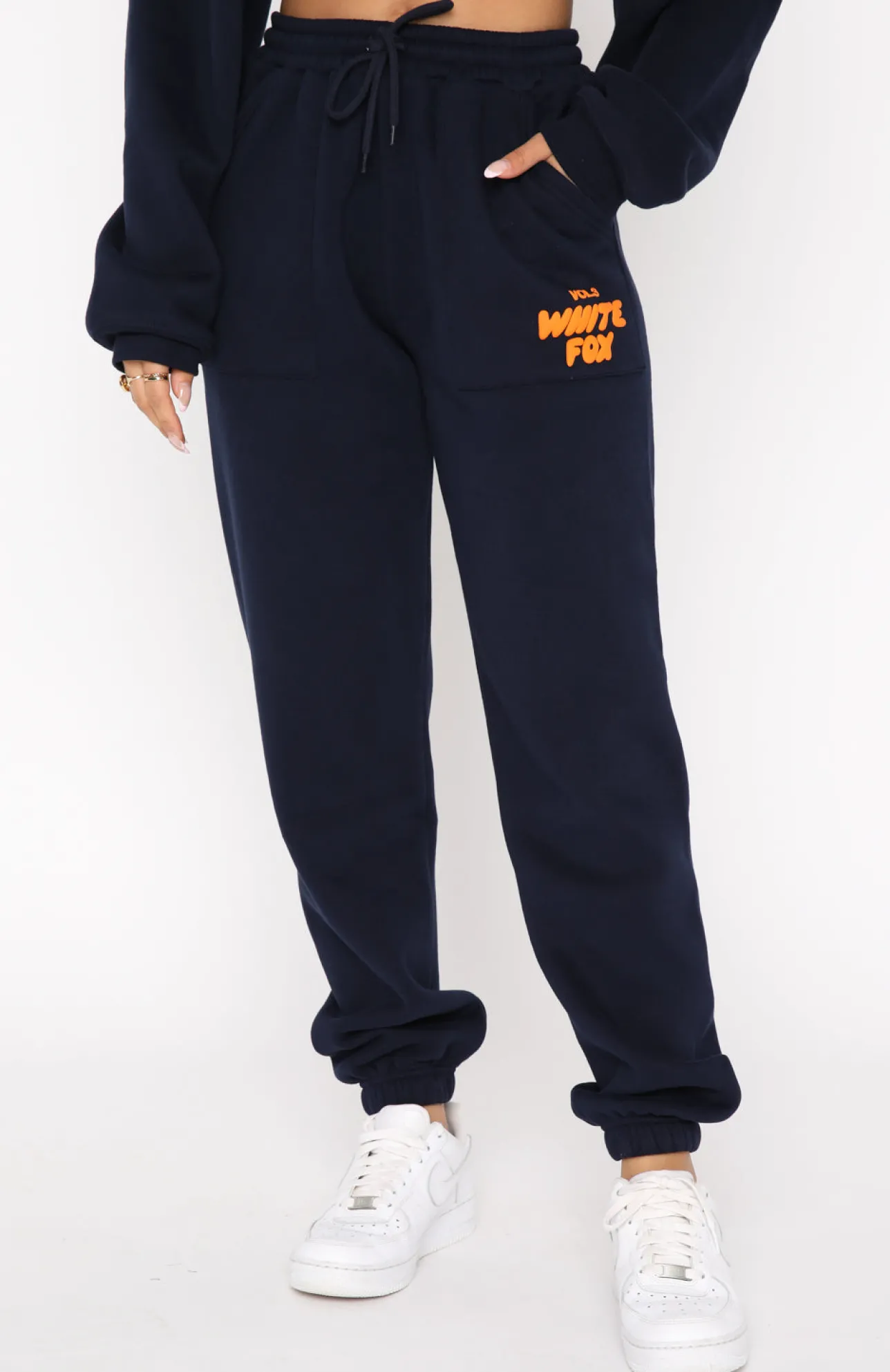 White Fox Boutique Offstage Sweatpants Space Navy blue Best Sale