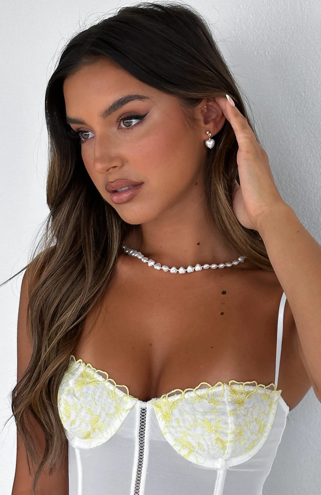 White Fox Boutique Olivia Pearl Set Gold white Flash Sale