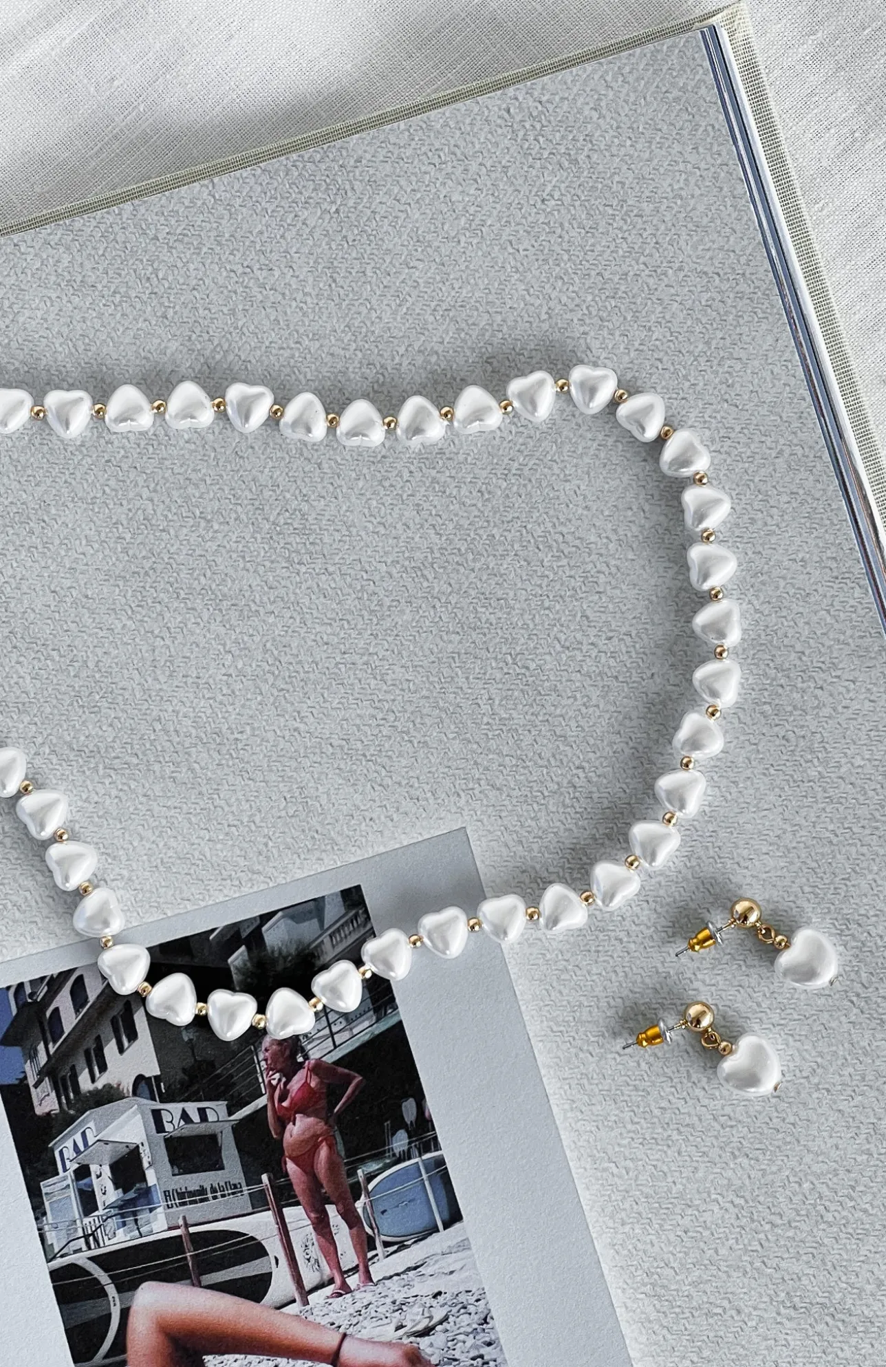White Fox Boutique Olivia Pearl Set Gold white Flash Sale