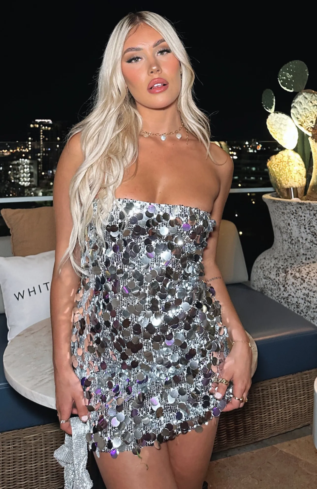 White Fox Boutique On A Night Like This Mini Dress silver Sale