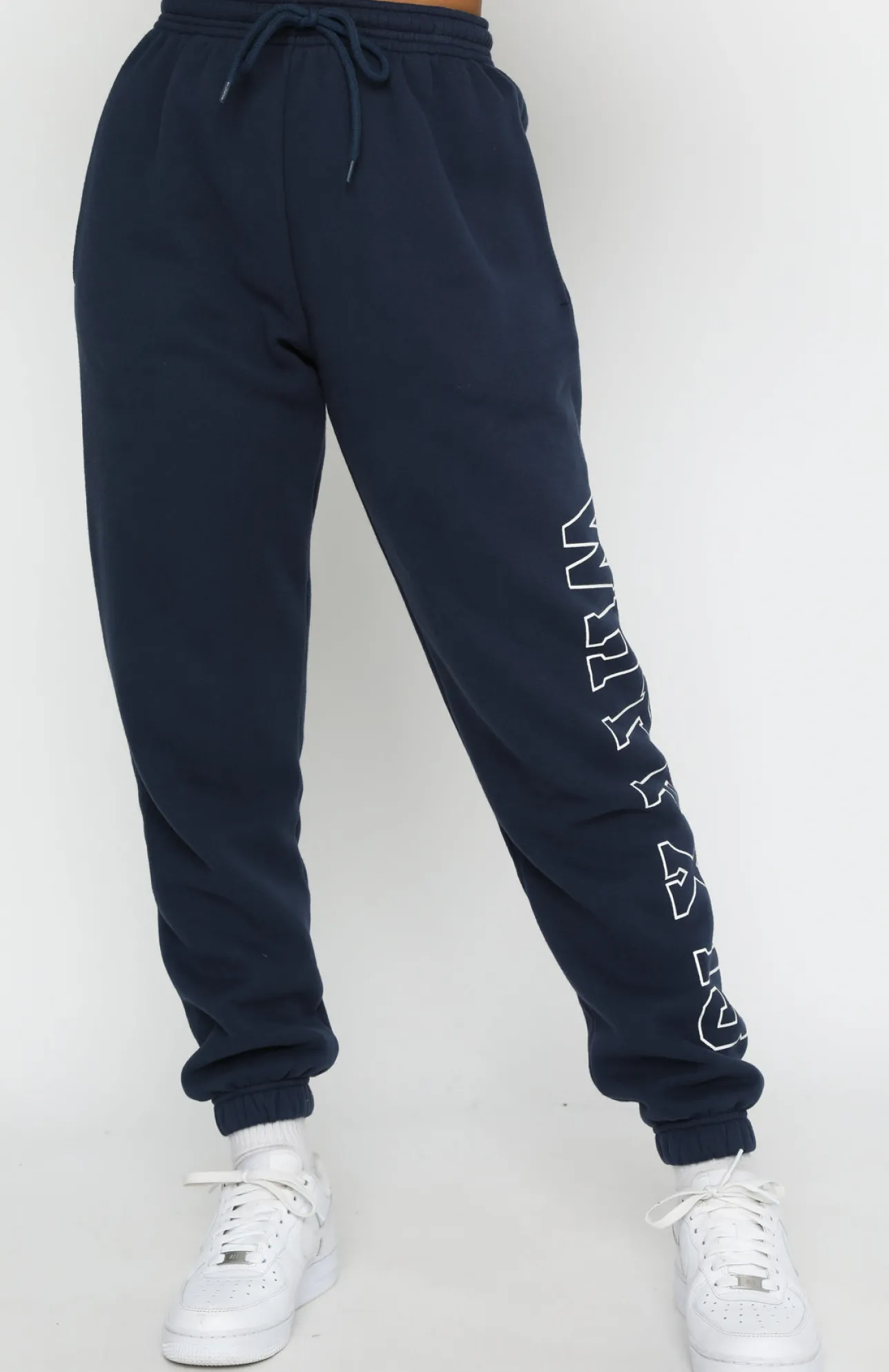 White Fox Boutique On Track Sweatpants Navy blue Store