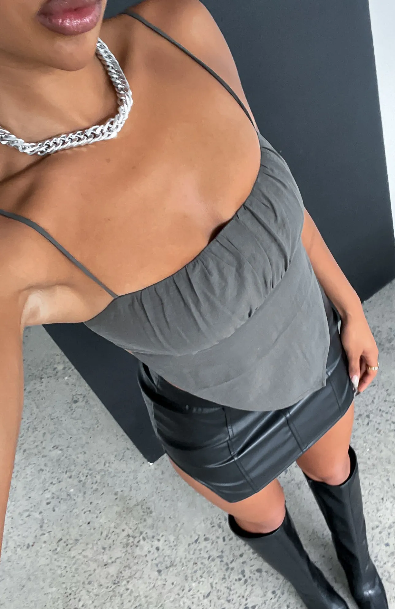 White Fox Boutique Only Highlights Top Khaki green Sale