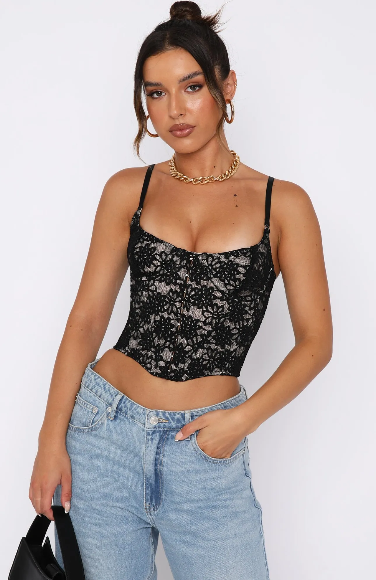 White Fox Boutique Ordinary Life Bustier black Outlet