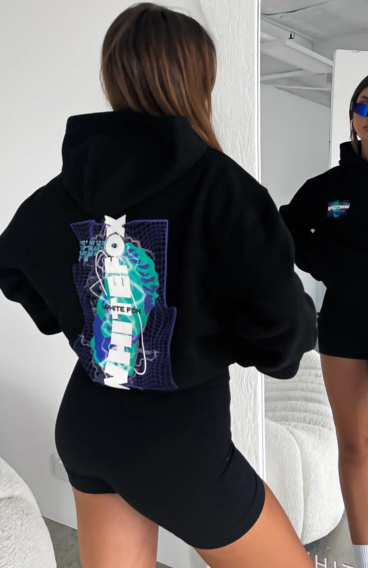White Fox Boutique Out Of My Mind Hoodie black Shop