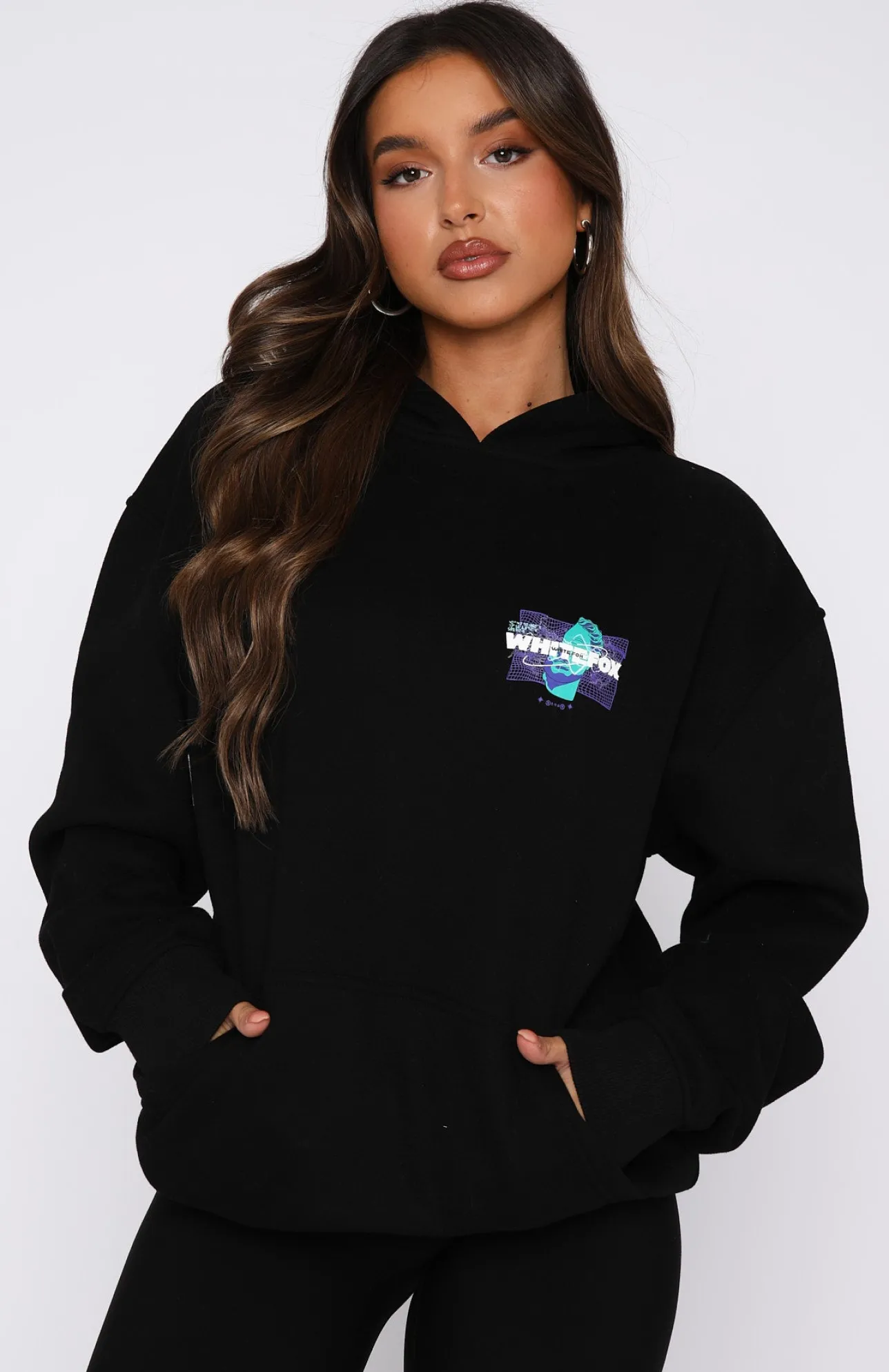 White Fox Boutique Out Of My Mind Hoodie black Shop