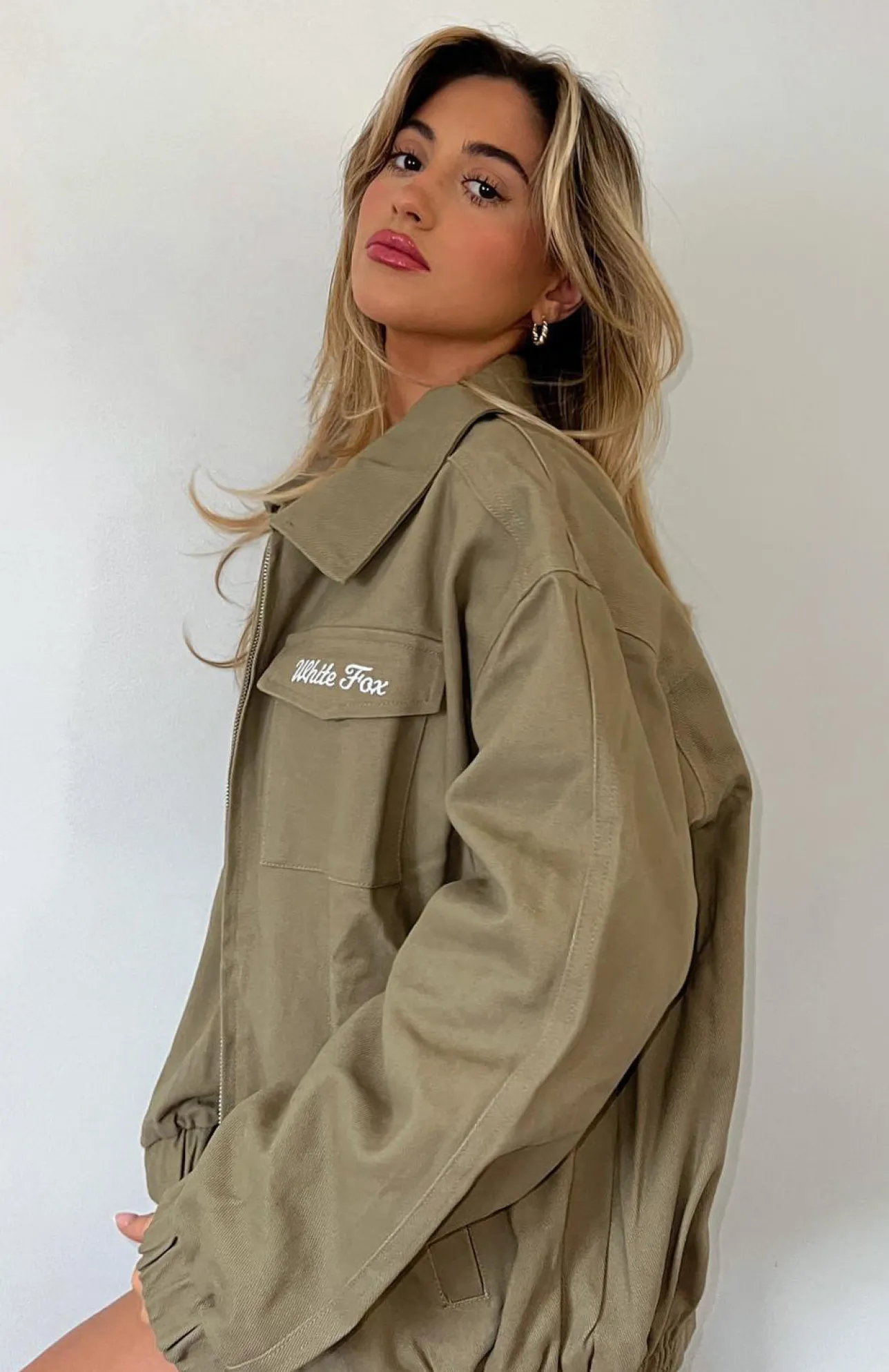 White Fox Boutique Out Of Tune Jacket Moss green Cheap