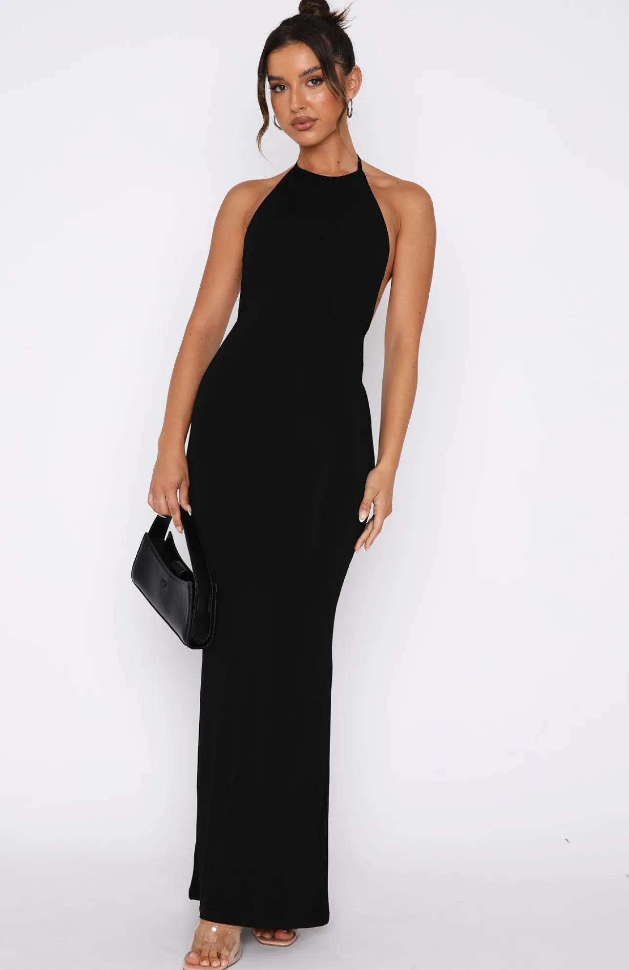 White Fox Boutique Outta My Head Maxi Dress black Discount