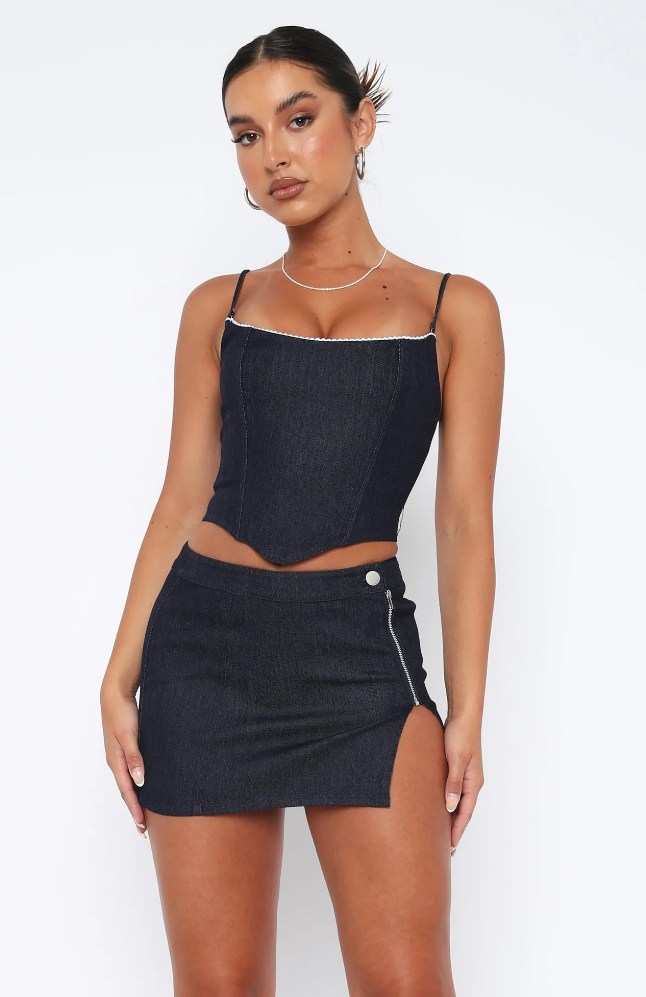 White Fox Boutique Part Of Me Bustier Deep blue Best Sale