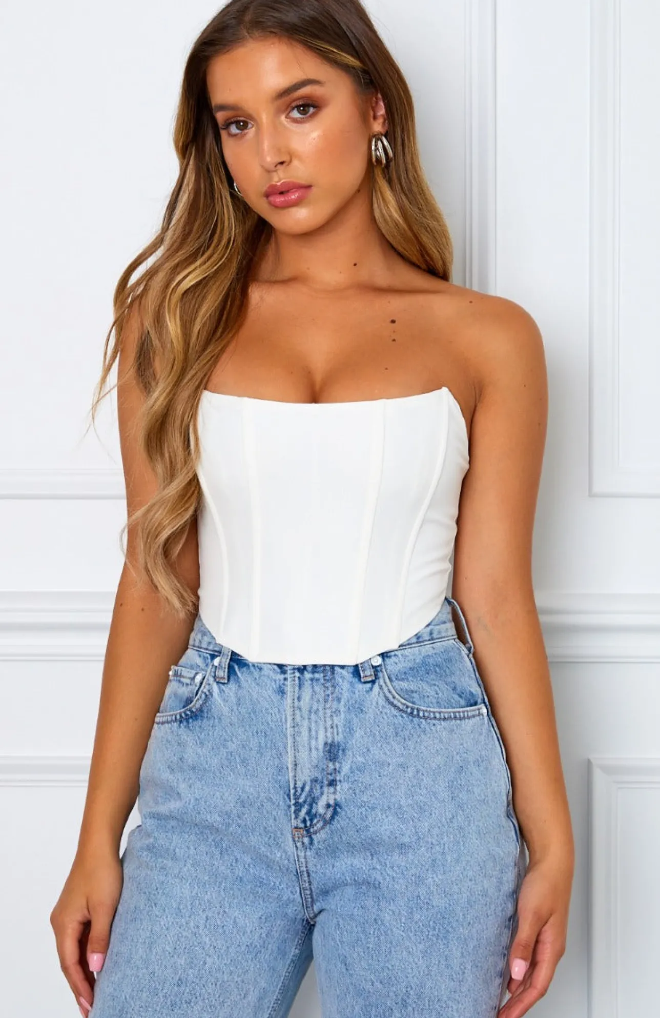 White Fox Boutique Patience Corset white Sale