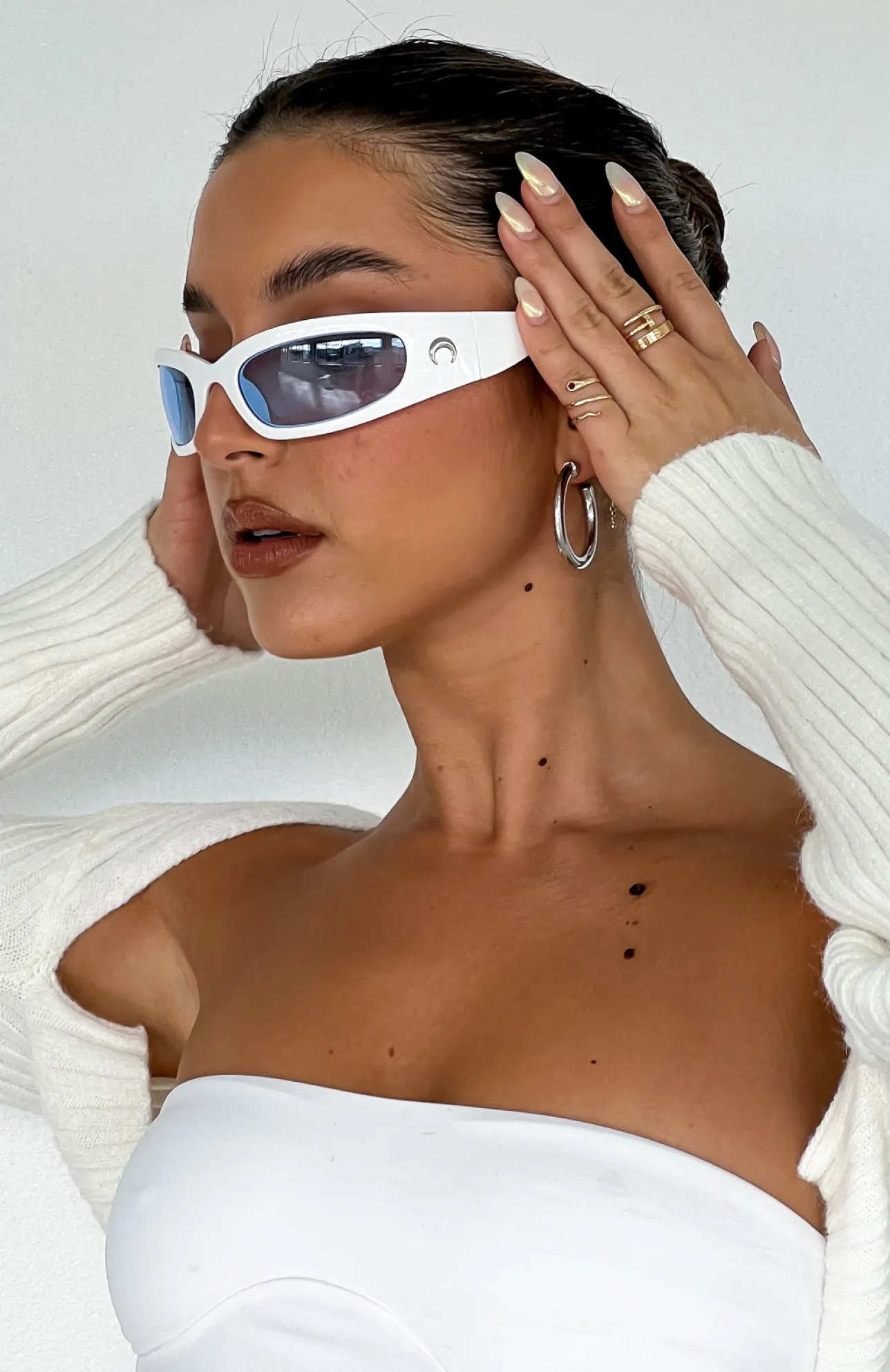 White Fox Boutique Pepper Sunglasses white New