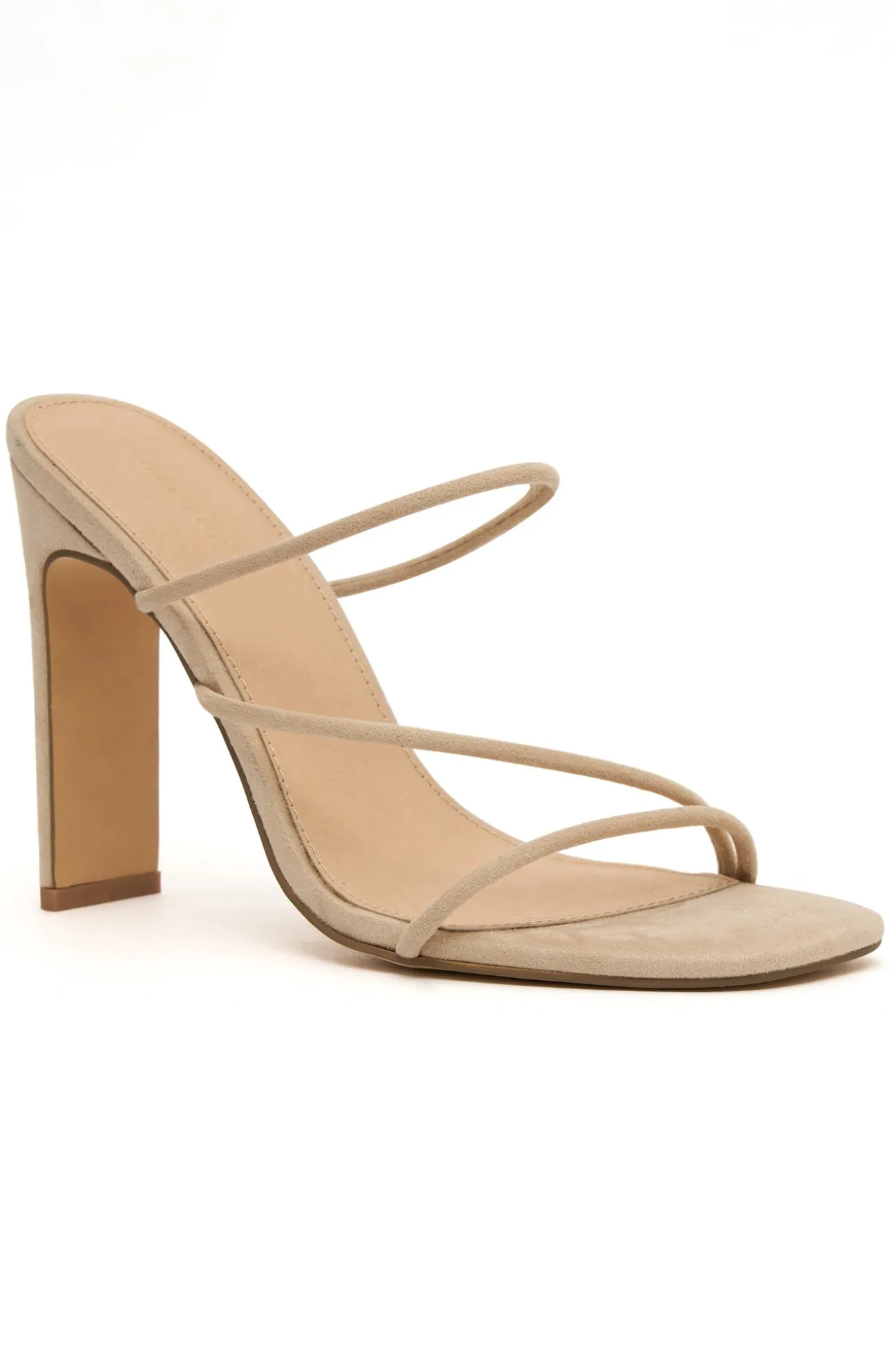 White Fox Boutique Piper Mules Suede nude New