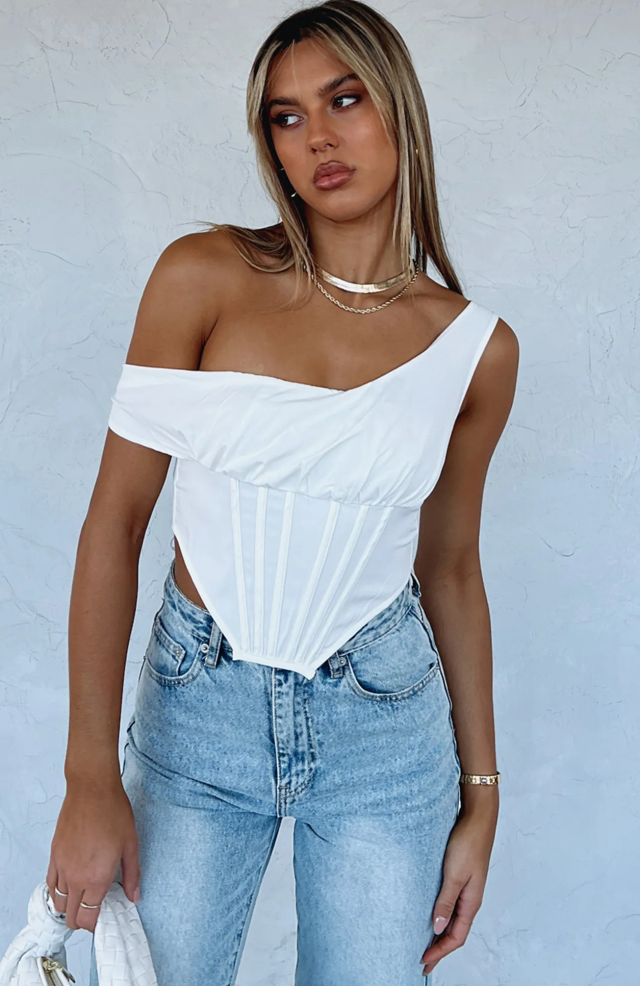 White Fox Boutique Play Hard To Get Crop white Sale