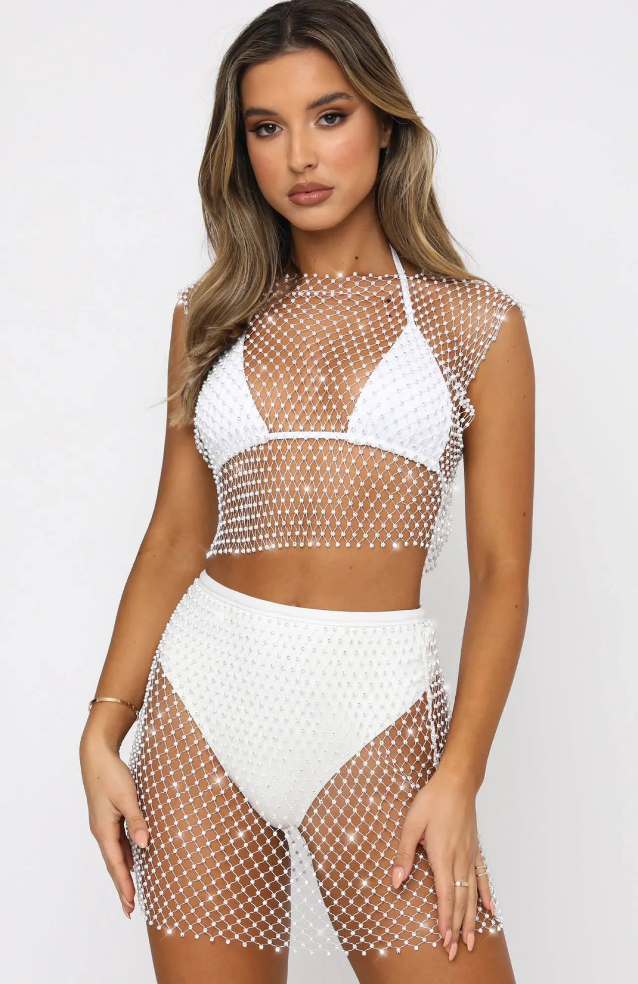 White Fox Boutique Play It Louder Crop white Flash Sale