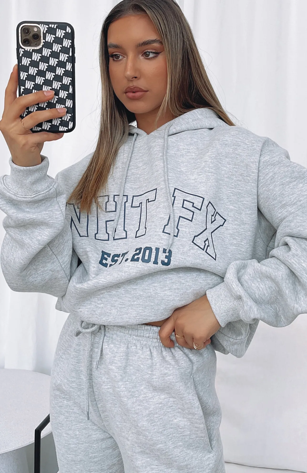 White Fox Boutique Play The Game Oversized Hoodie Marle grey Flash Sale