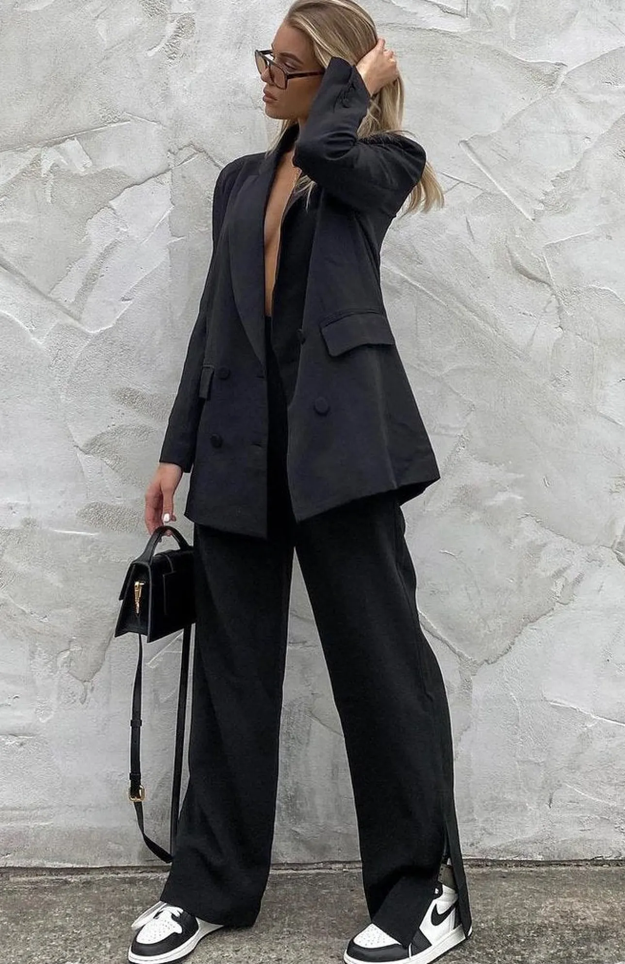 White Fox Boutique Press Pause Pants black Flash Sale