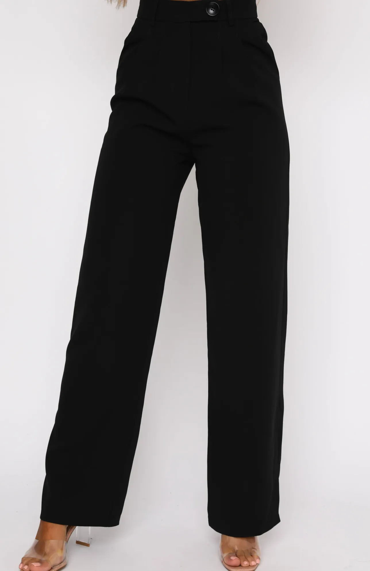 White Fox Boutique Press Pause Pants black Flash Sale