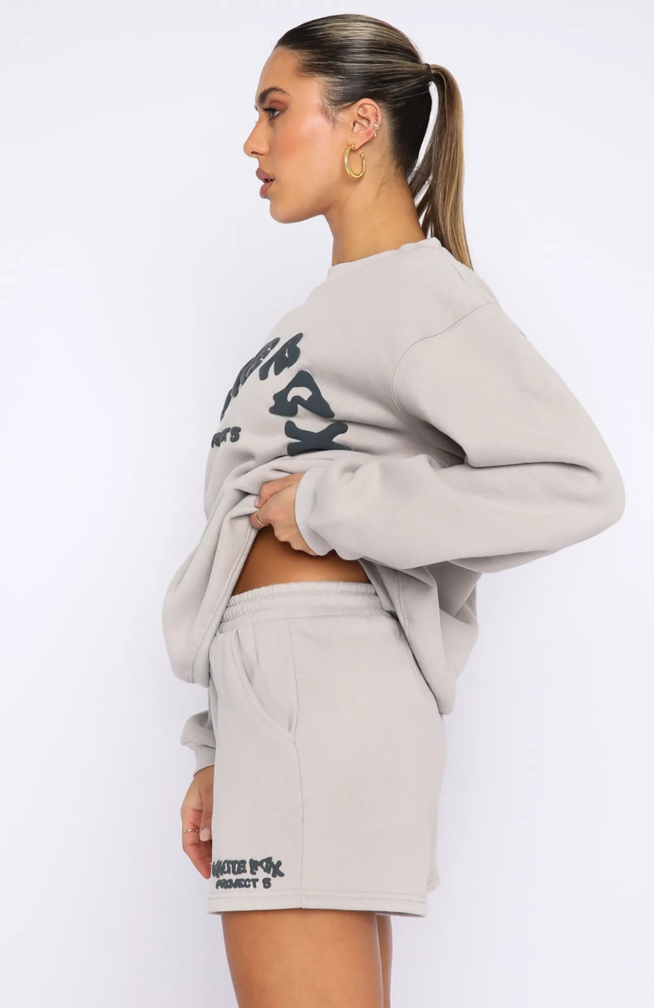 White Fox Boutique Project 5 Lounge Shorts Lunar grey Flash Sale