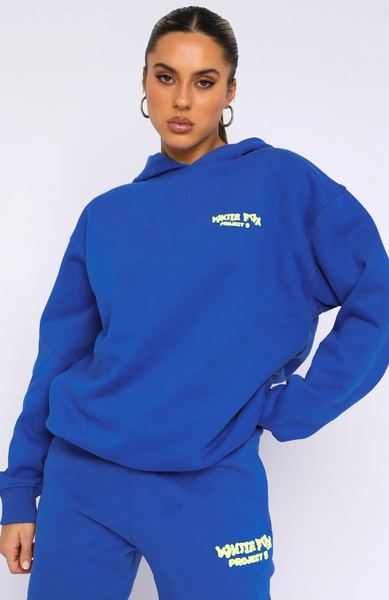 White Fox Boutique Project 5 Oversized Hoodie Cobalt blue Hot