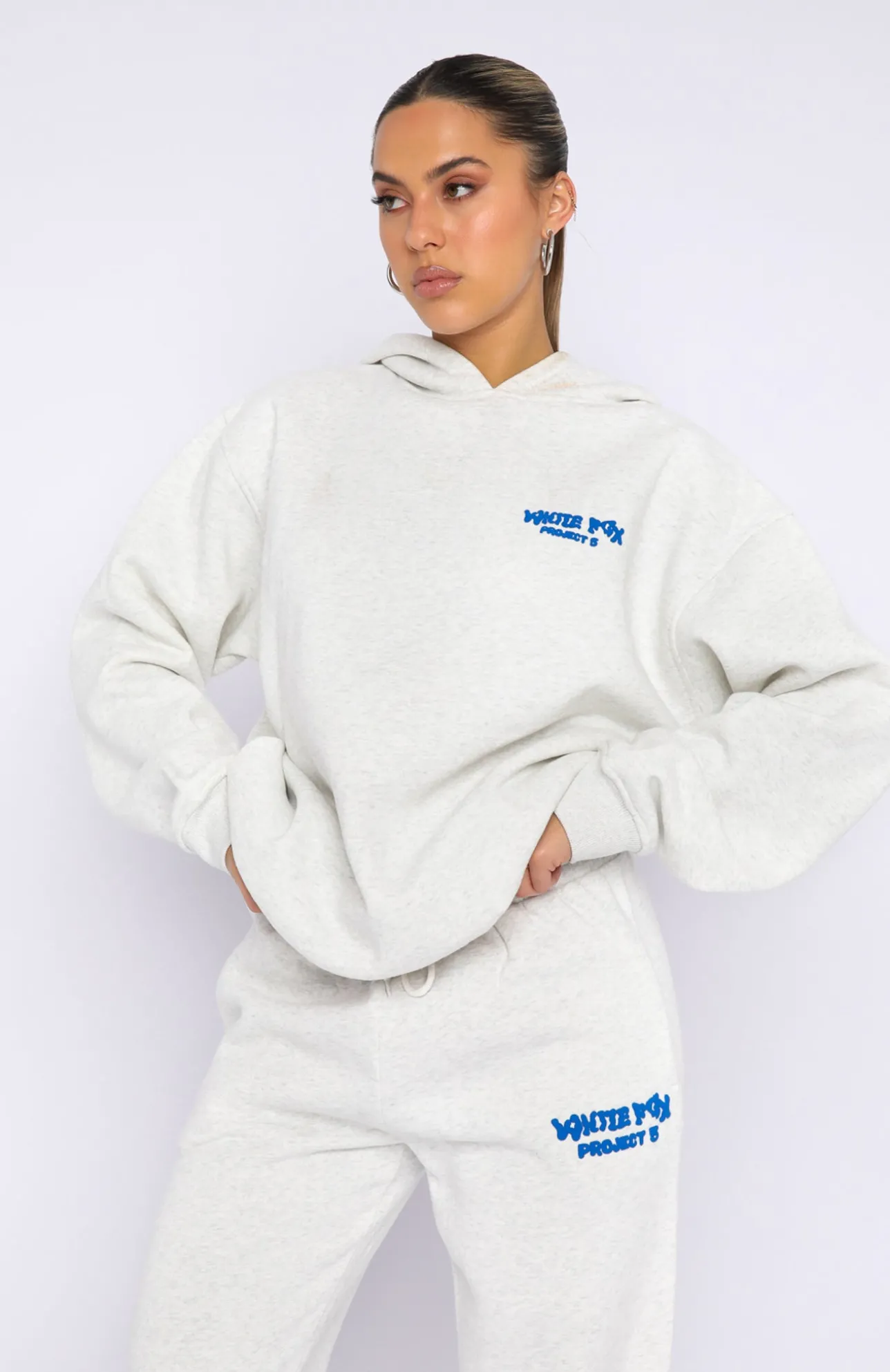 White Fox Boutique Project 5 Oversized Hoodie Gravity grey Online