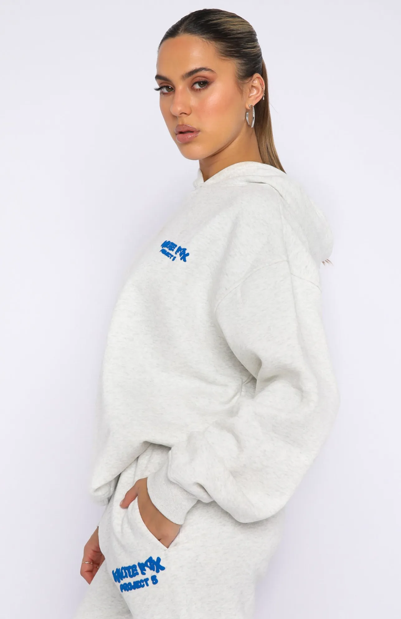White Fox Boutique Project 5 Oversized Hoodie Gravity grey Online