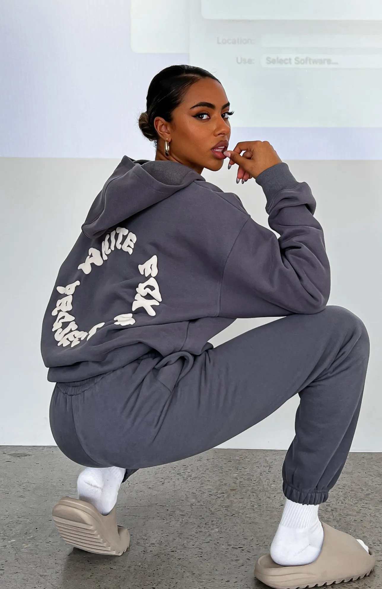 White Fox Boutique Project 5 Oversized Hoodie Volcanic grey Online