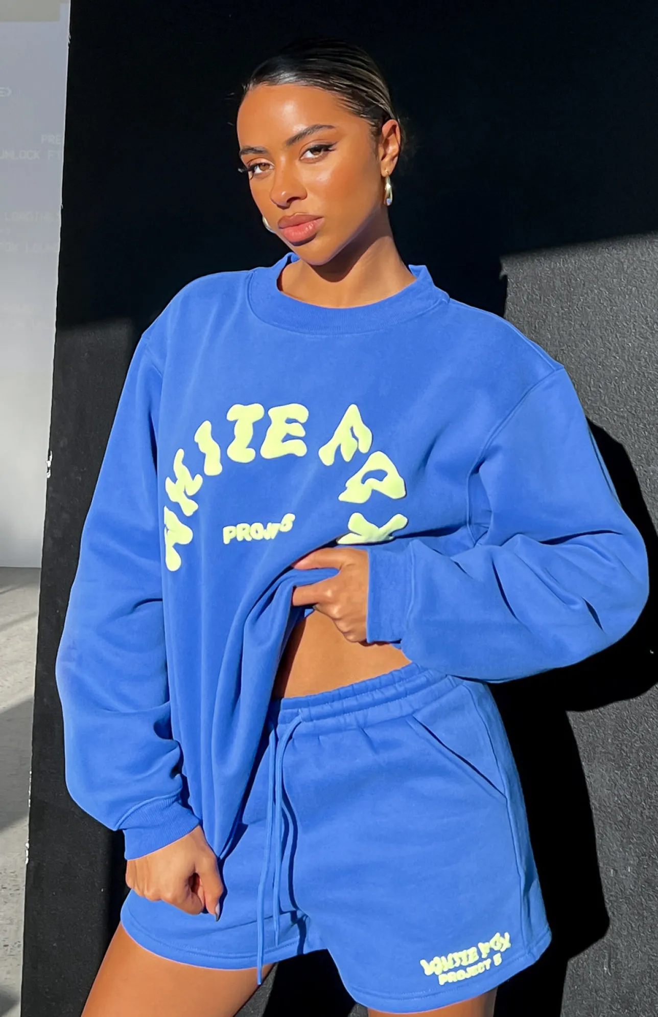 White Fox Boutique Project 5 Oversized Sweater Cobalt blue Online