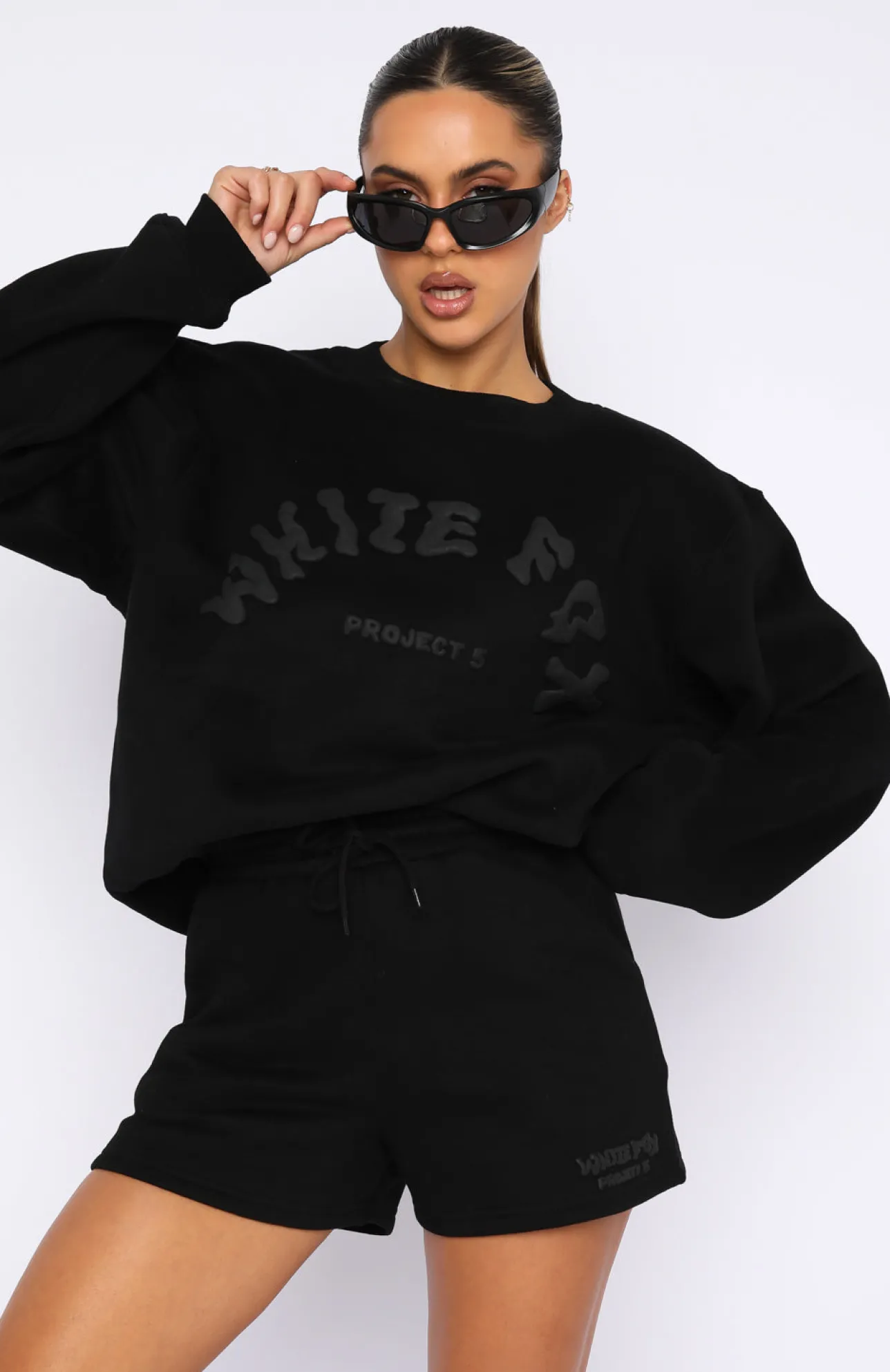 White Fox Boutique Project 5 Oversized Sweater Ink black Discount