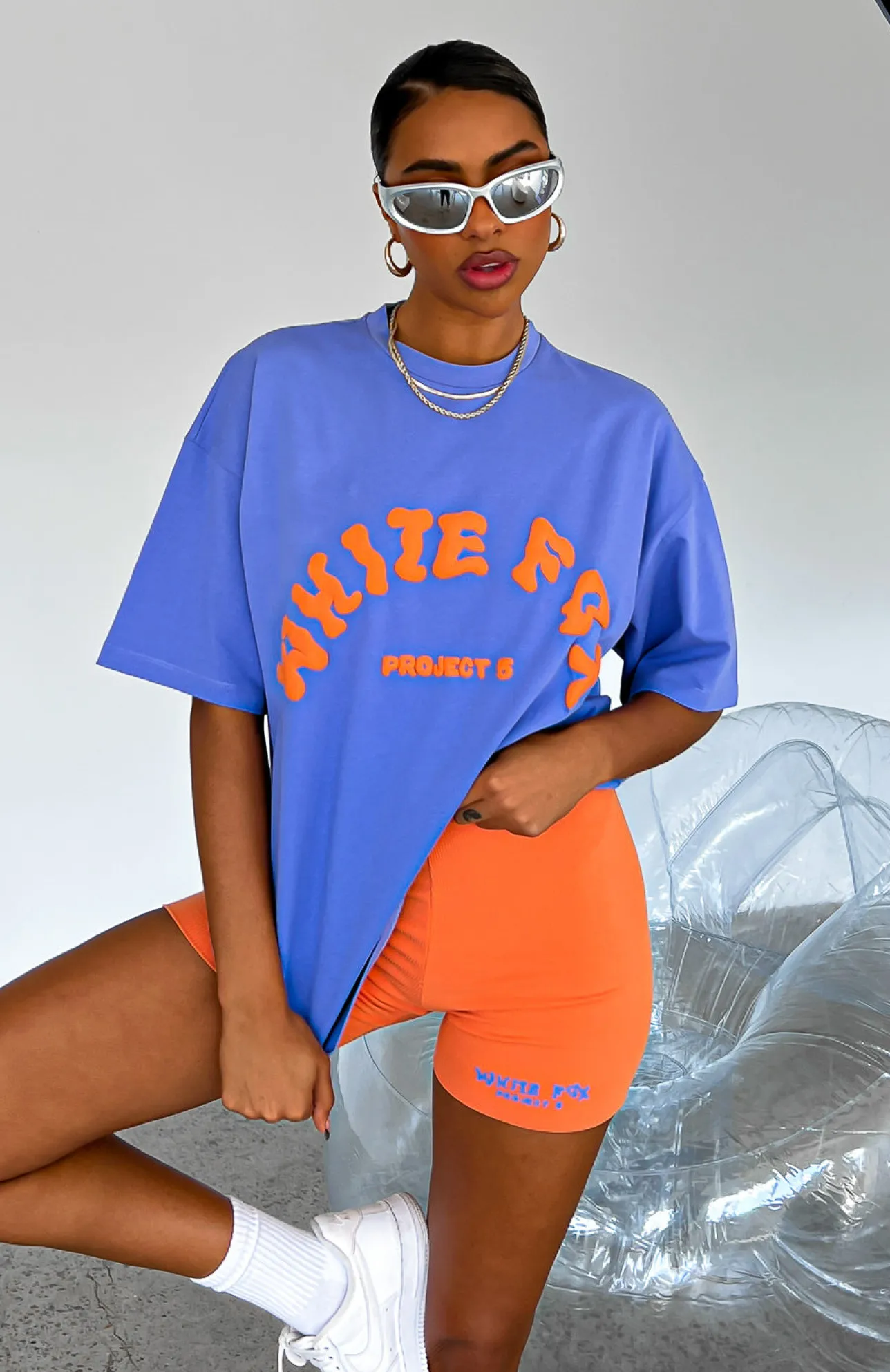 White Fox Boutique Project 5 Oversized Tee Grape purple Online