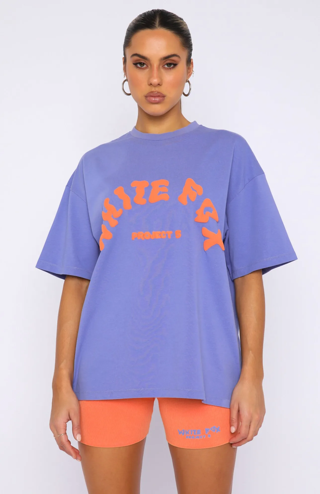 White Fox Boutique Project 5 Oversized Tee Grape purple Online