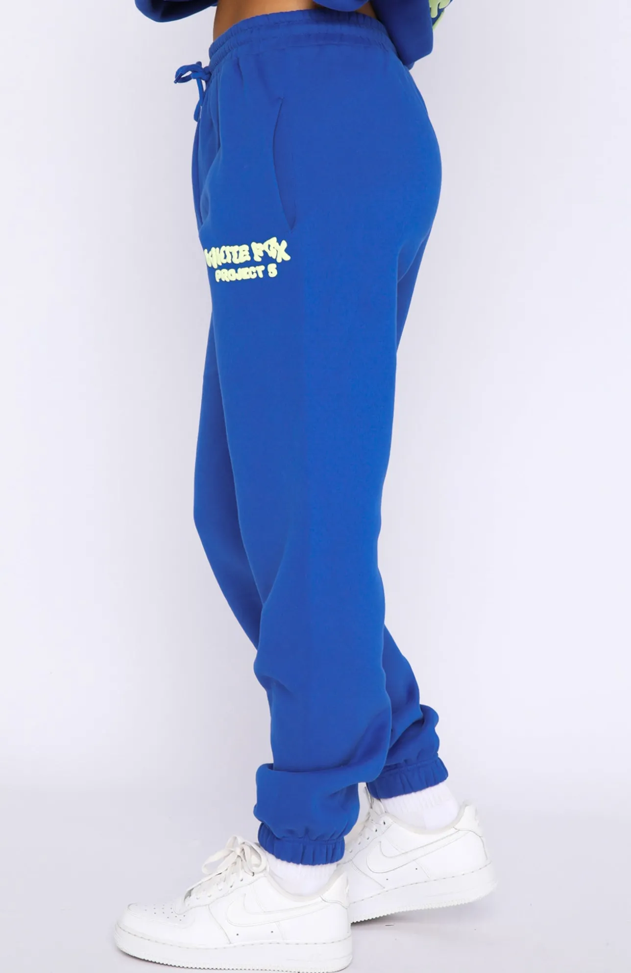 White Fox Boutique Project 5 Sweatpants Cobalt blue Discount