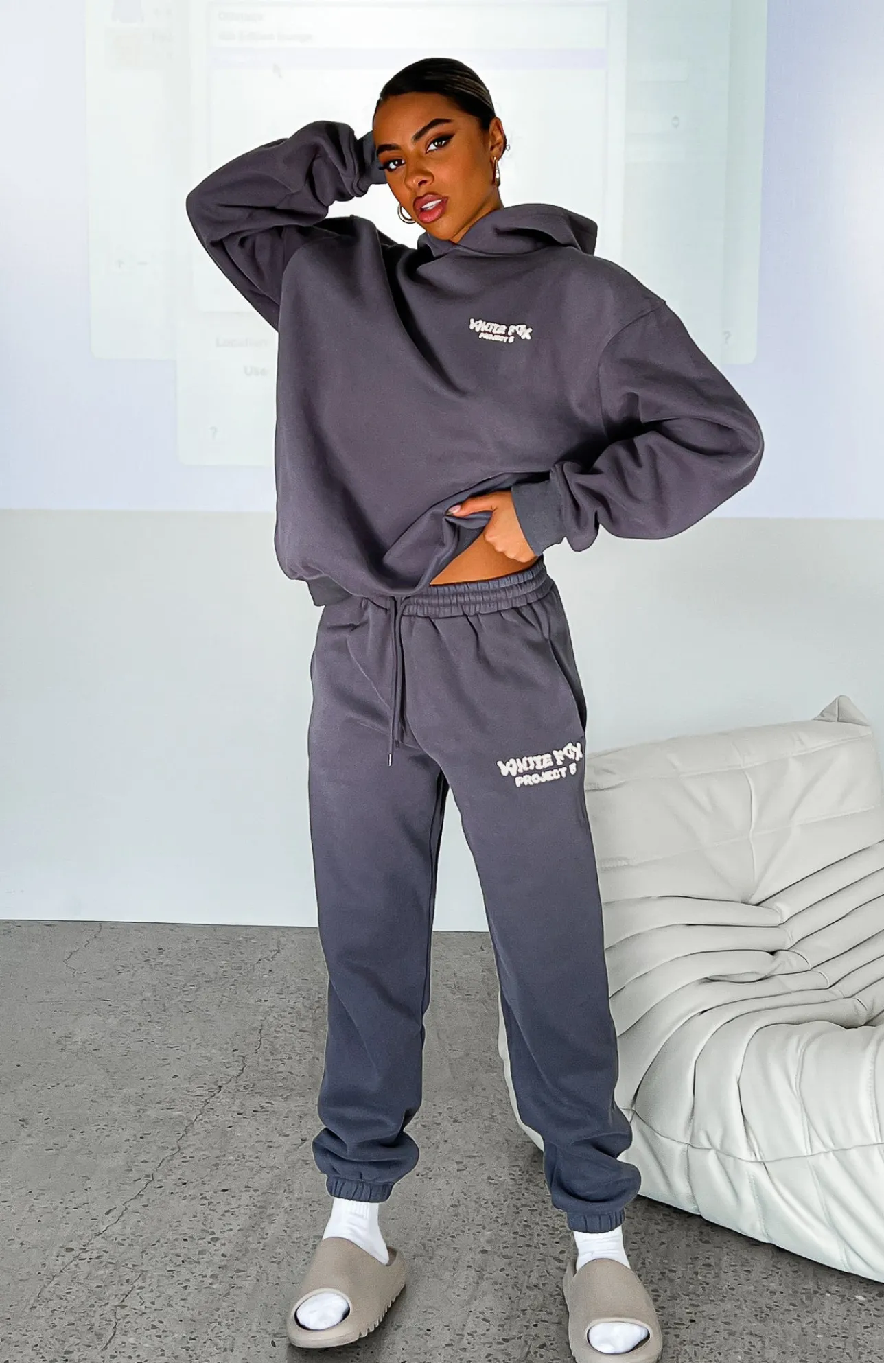 White Fox Boutique Project 5 Sweatpants Volcanic grey Cheap