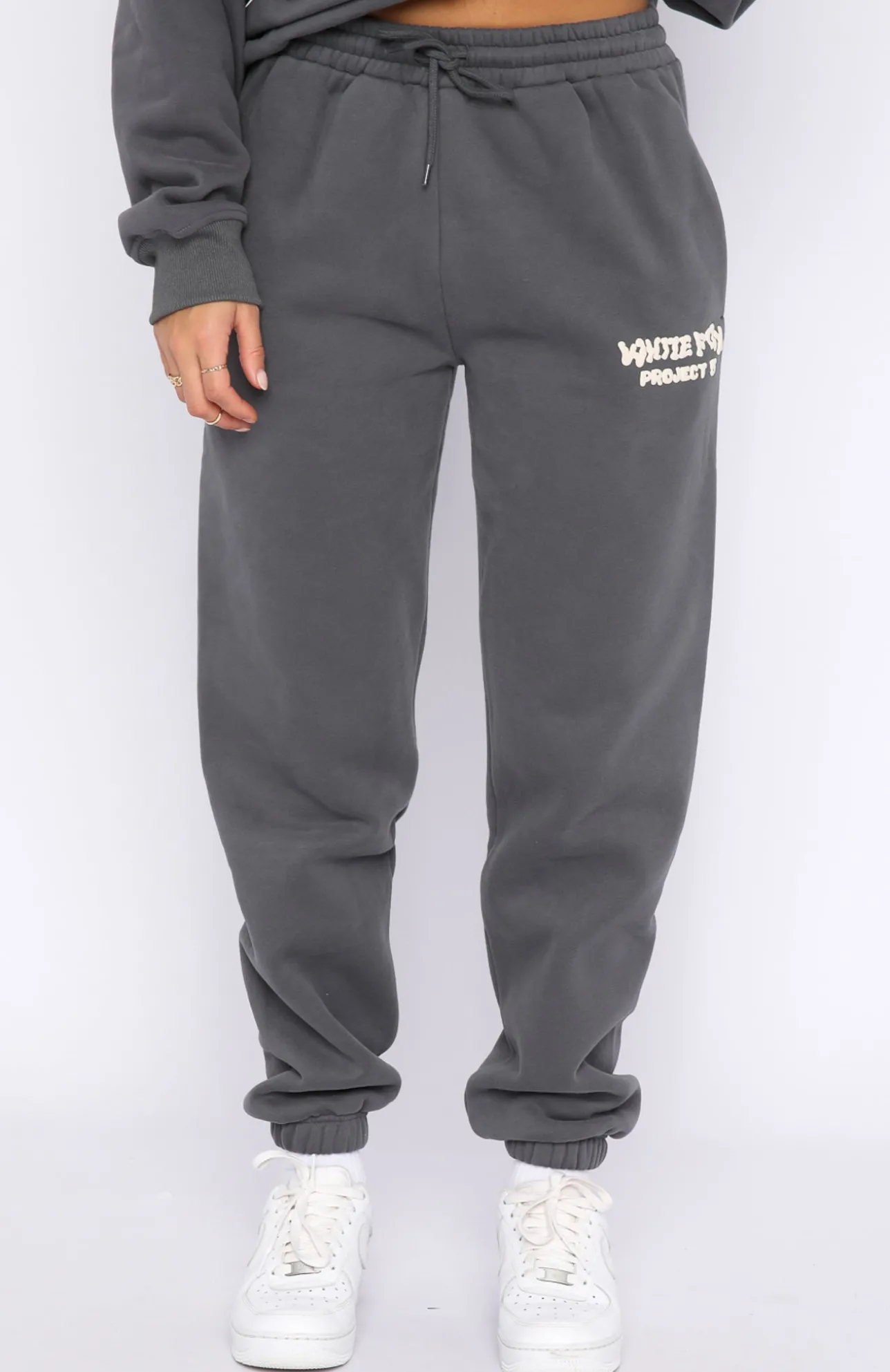 White Fox Boutique Project 5 Sweatpants Volcanic grey Cheap