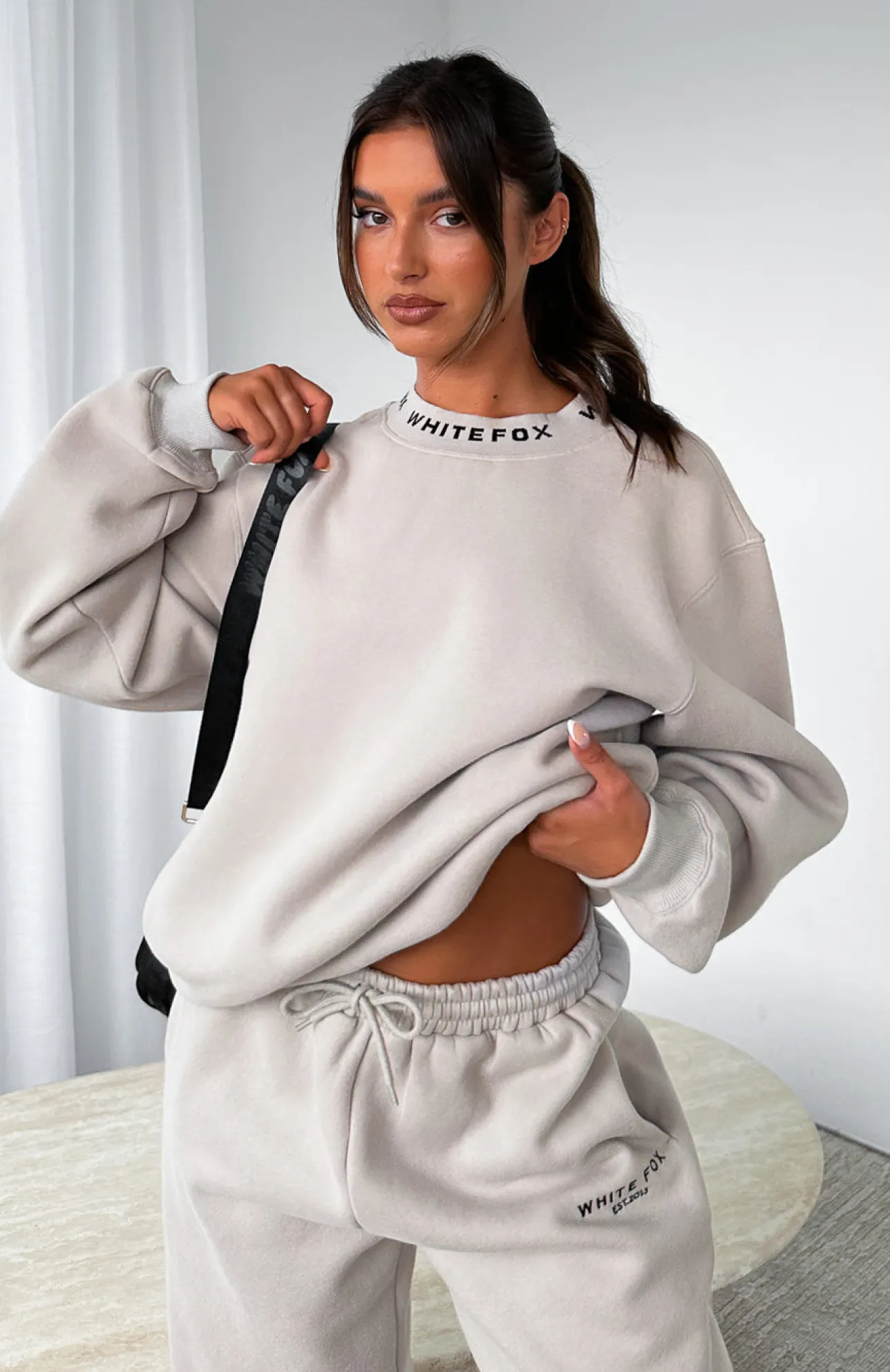 White Fox Boutique Put It On Repeat Oversized Sweater Lunar grey Discount